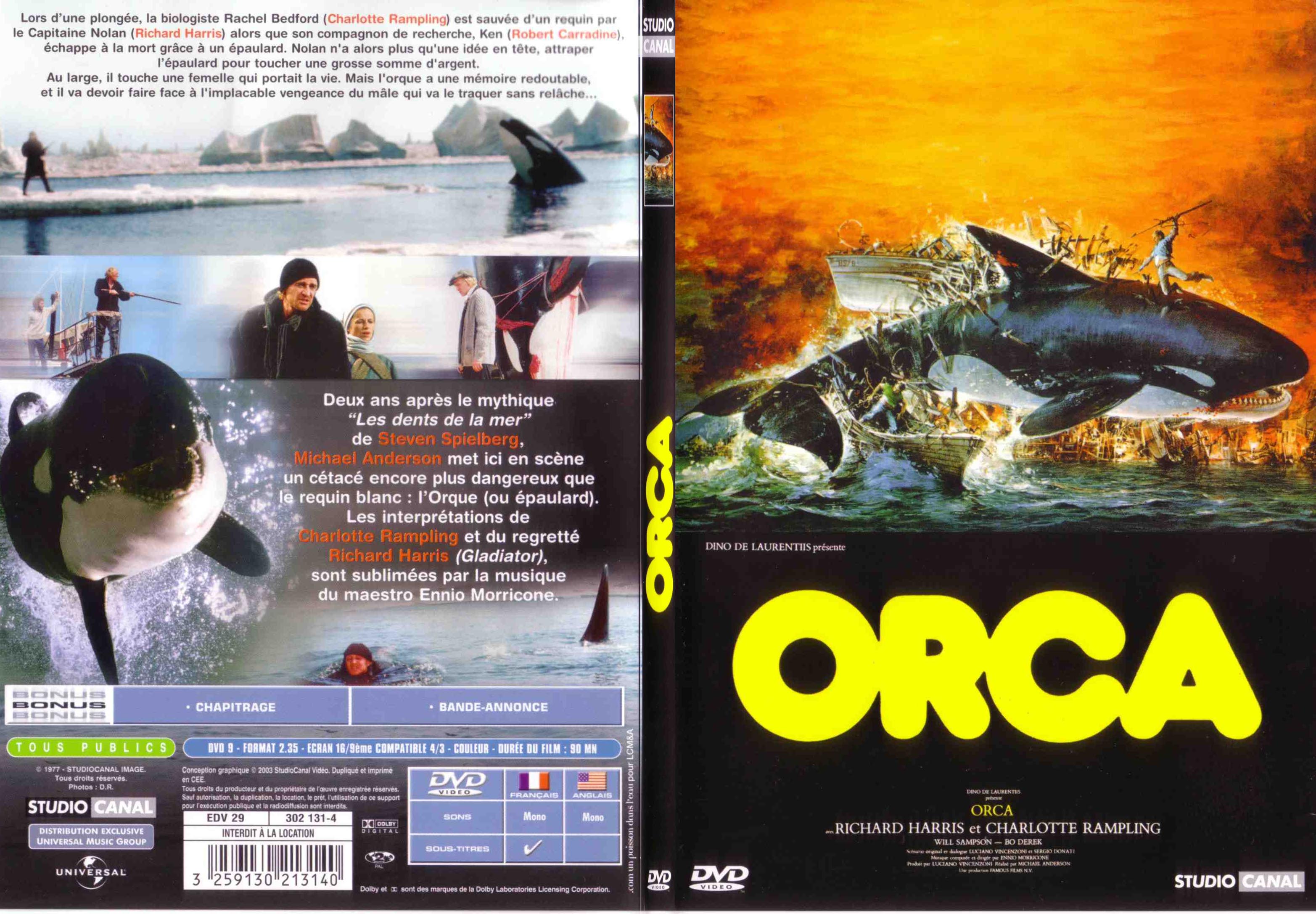 Jaquette DVD Orca - SLIM