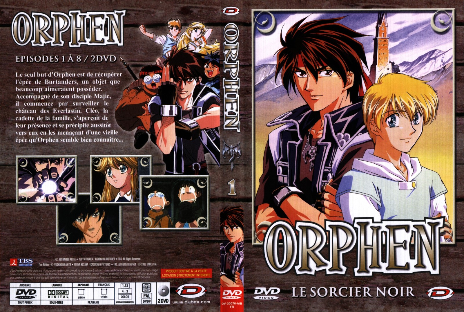 Jaquette DVD Orphen le sorcier noir vol 1