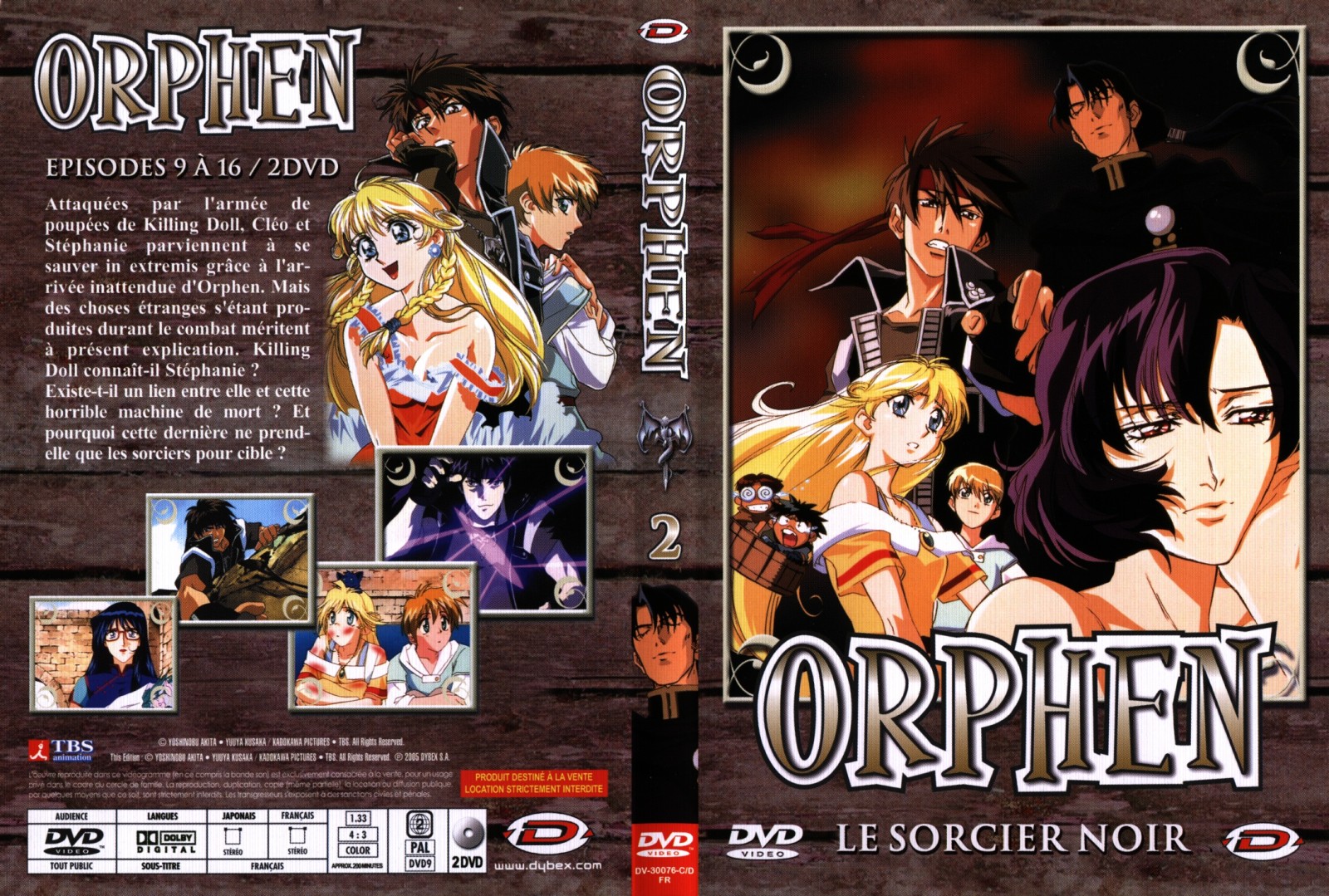 Jaquette DVD Orphen le sorcier noir vol 2