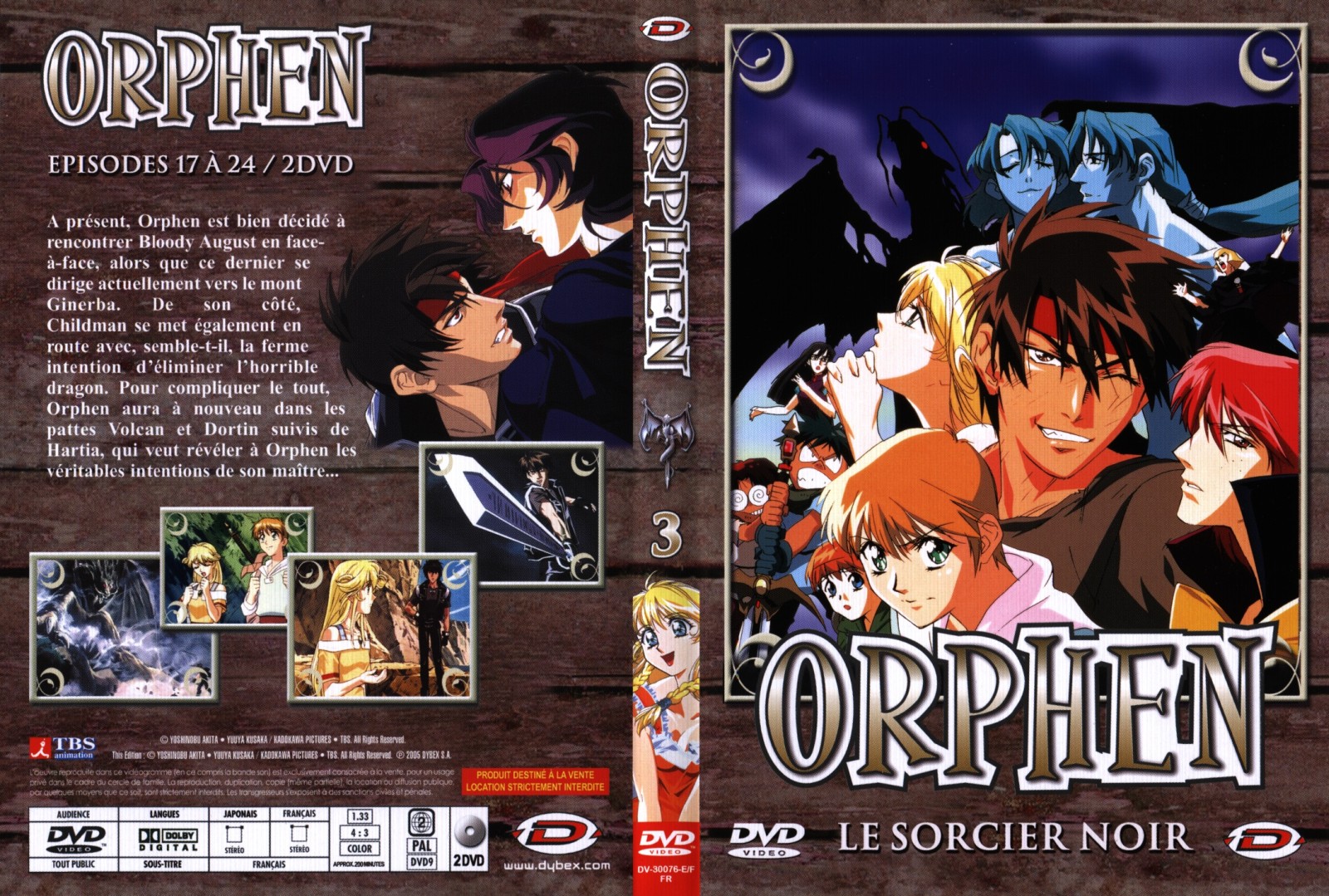 Jaquette DVD Orphen le sorcier noir vol 3