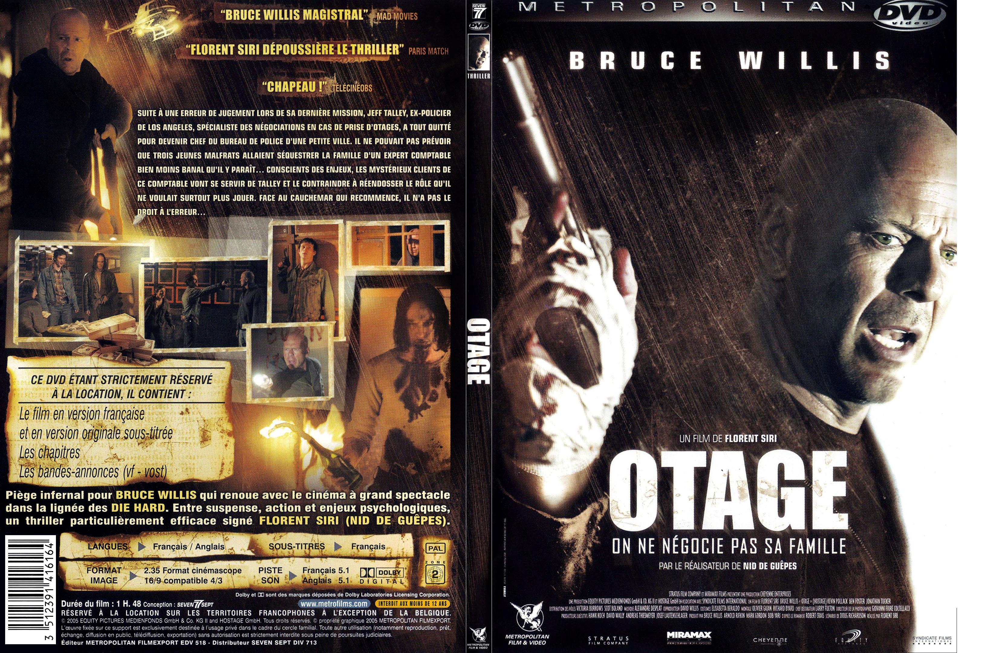 Jaquette DVD Otage - SLIM