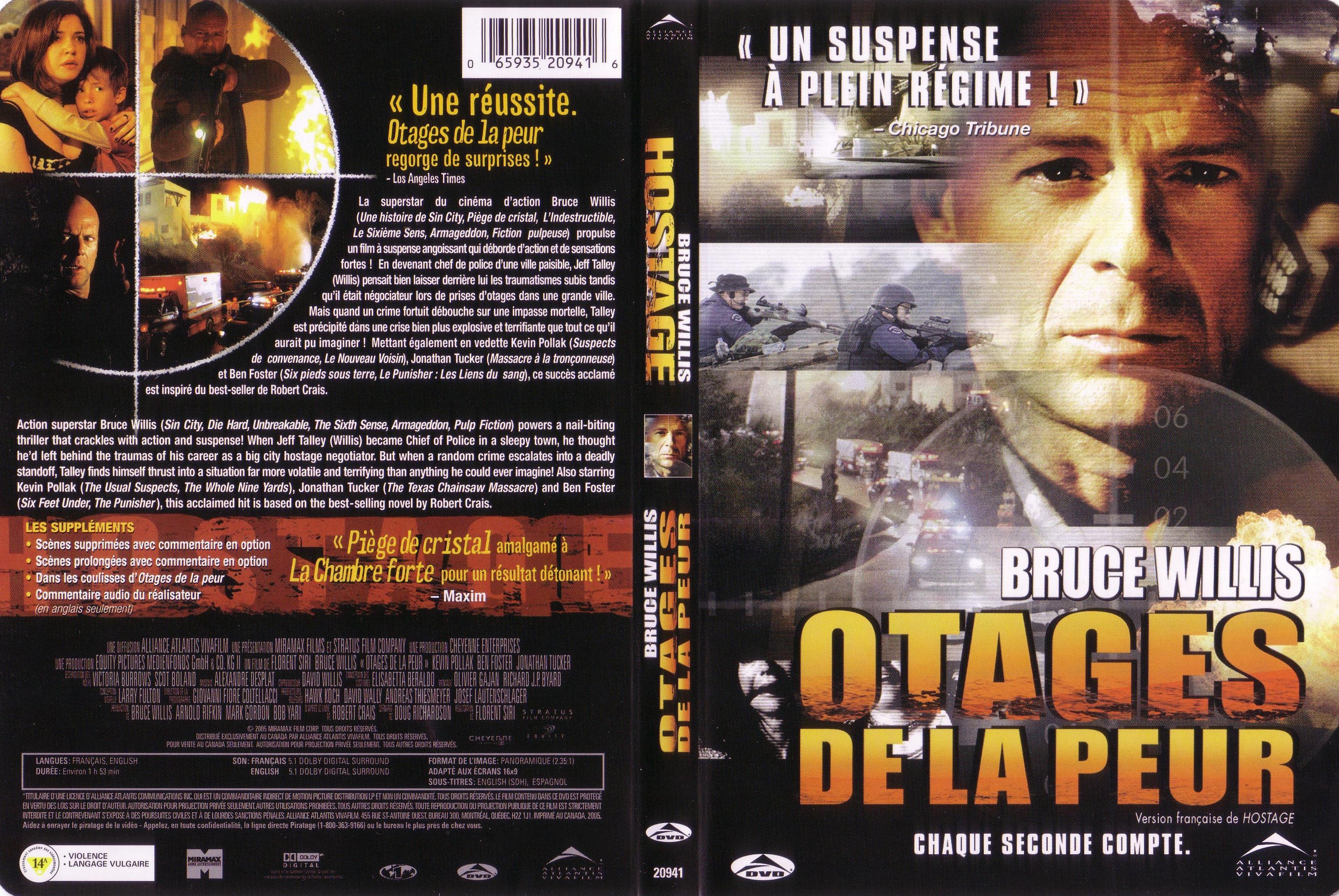 Jaquette DVD Otages de la peur