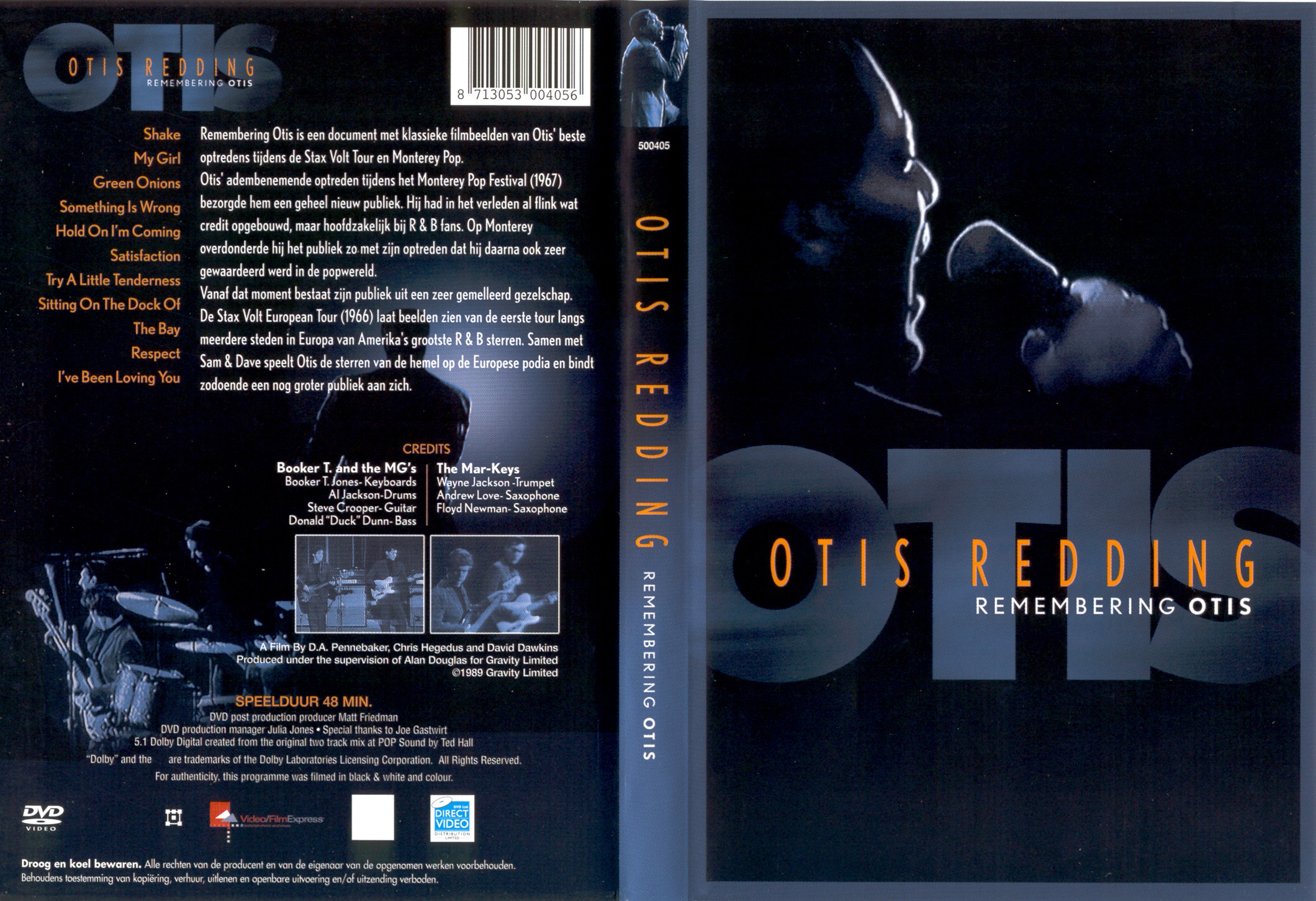 Jaquette DVD Otis Redding remembering otis