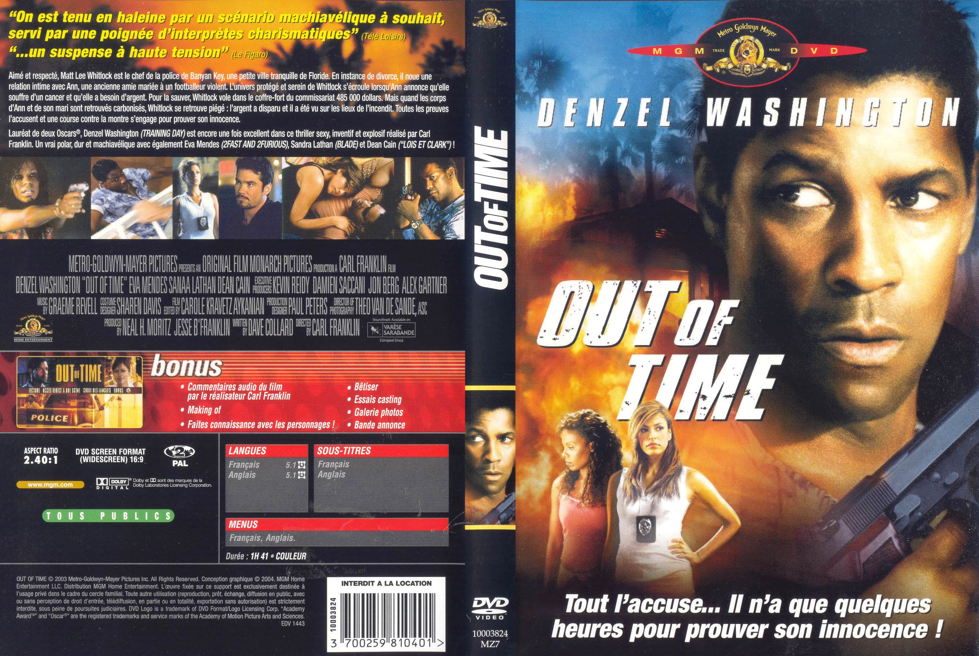 Jaquette DVD Out of time