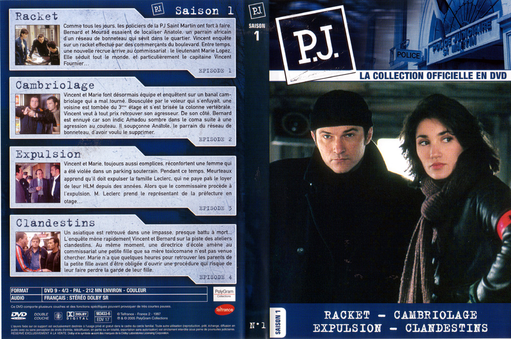 Jaquette DVD PJ saison 1 vol 1