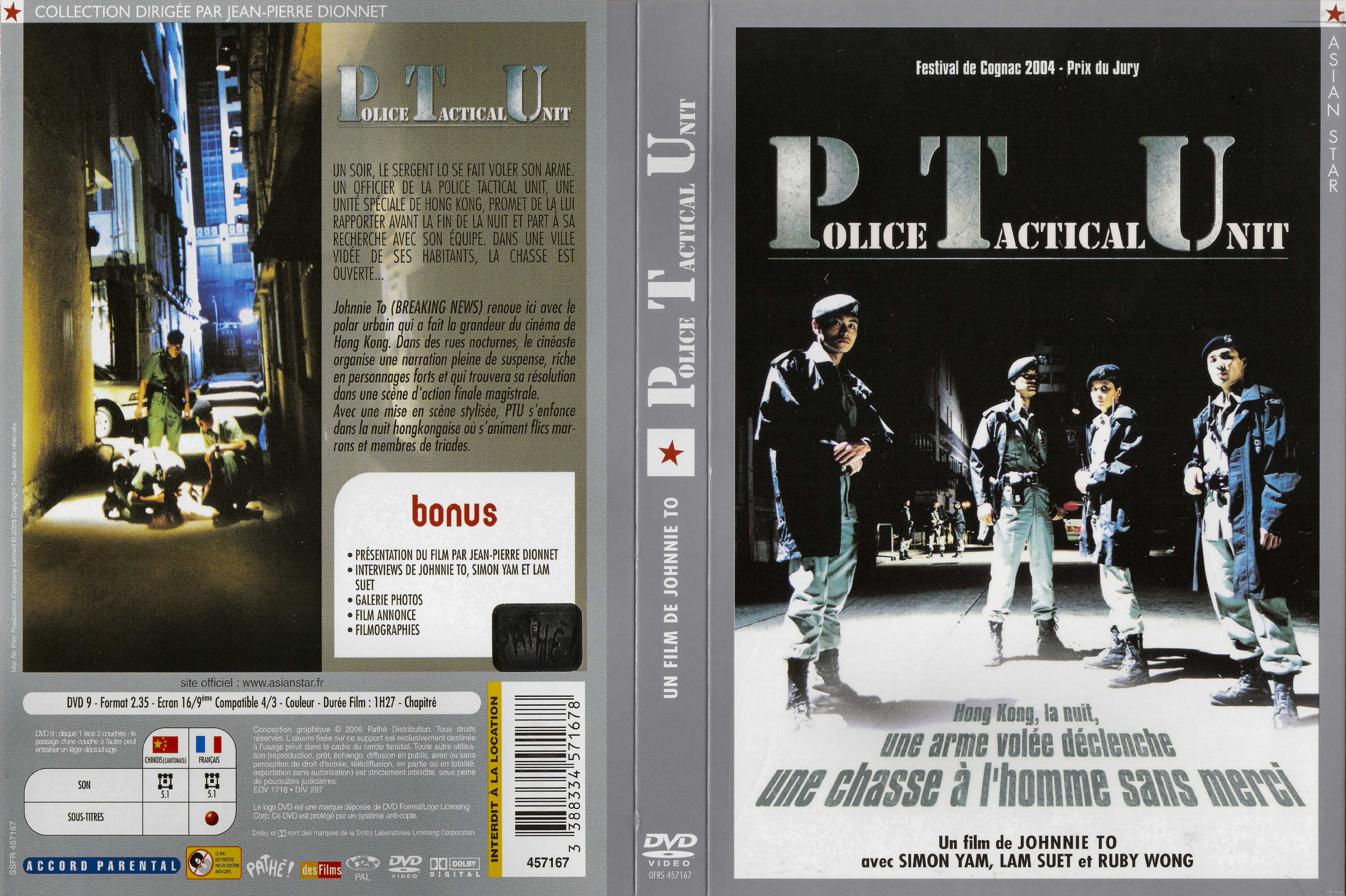 Jaquette DVD PTU - Police tactical unit