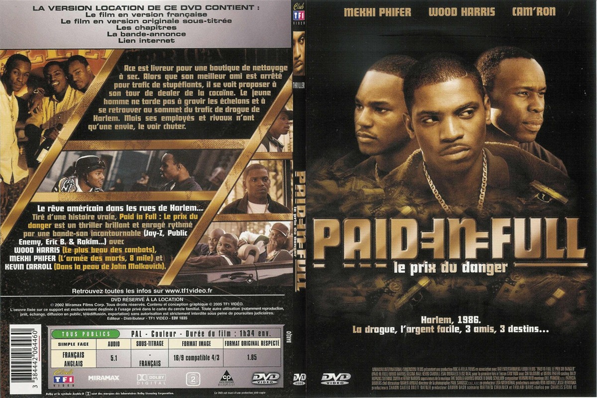 Jaquette DVD Paid in full - SLIM