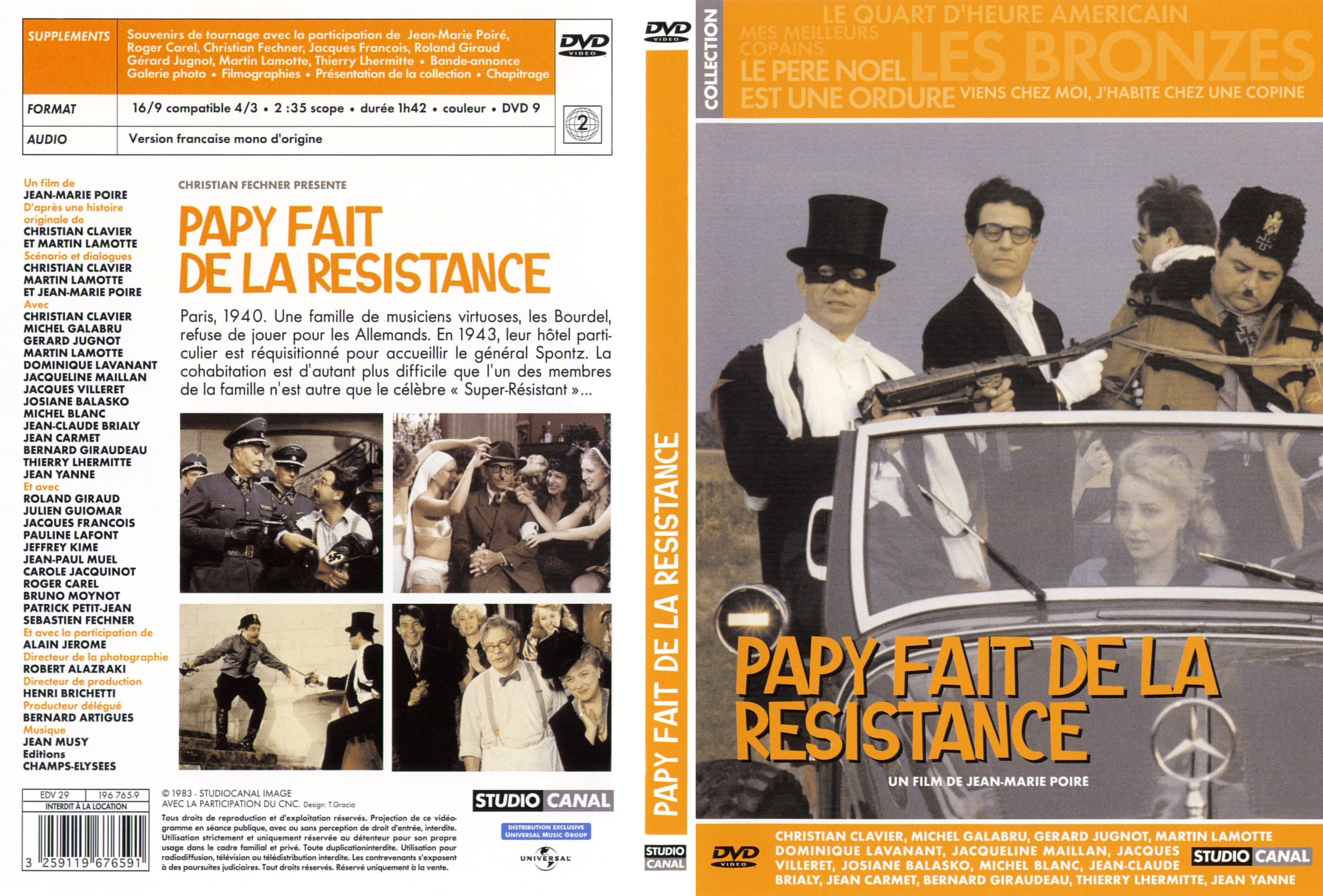 Jaquette DVD Papy fait de la rsistance