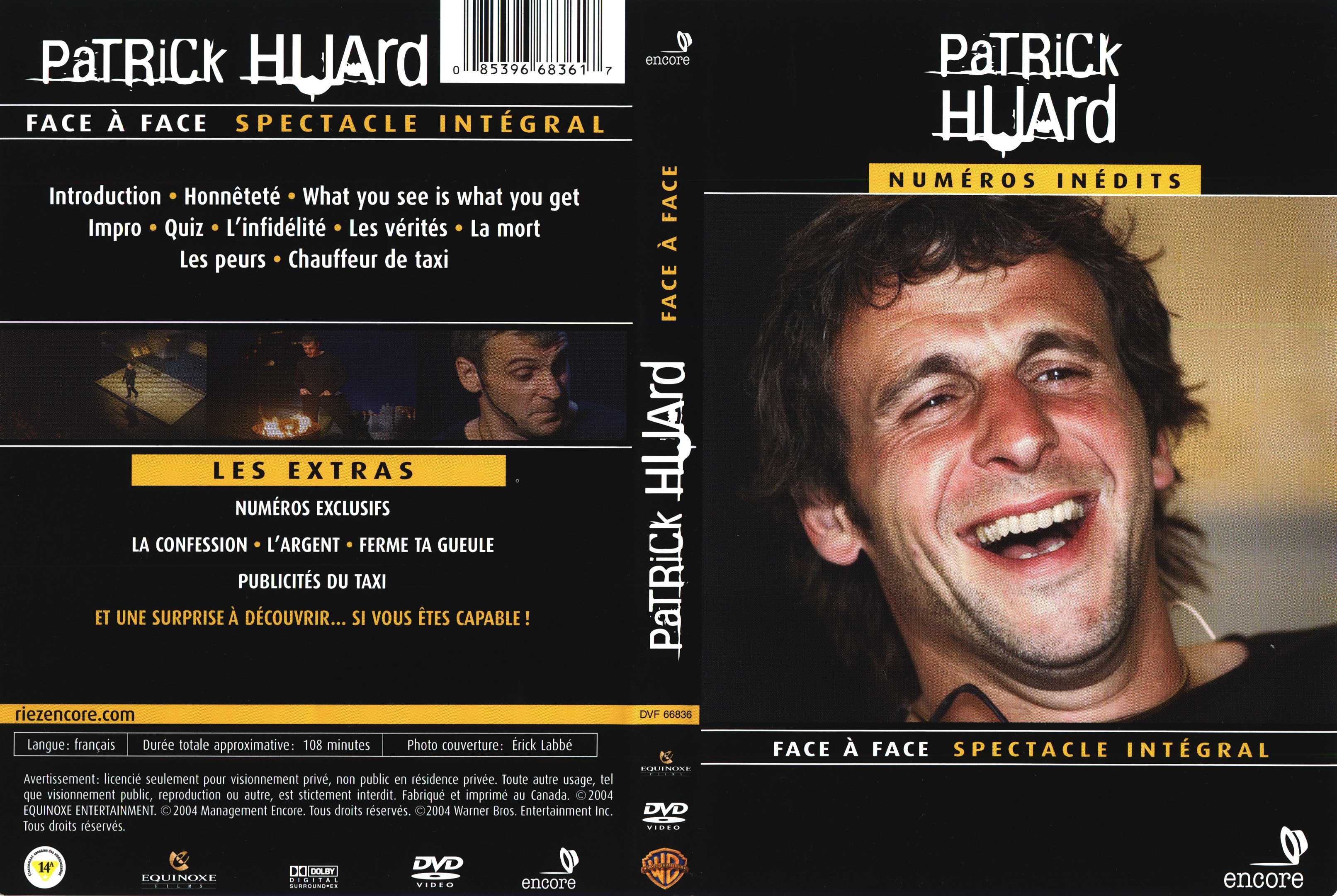 Jaquette DVD Patrick Huard face  face
