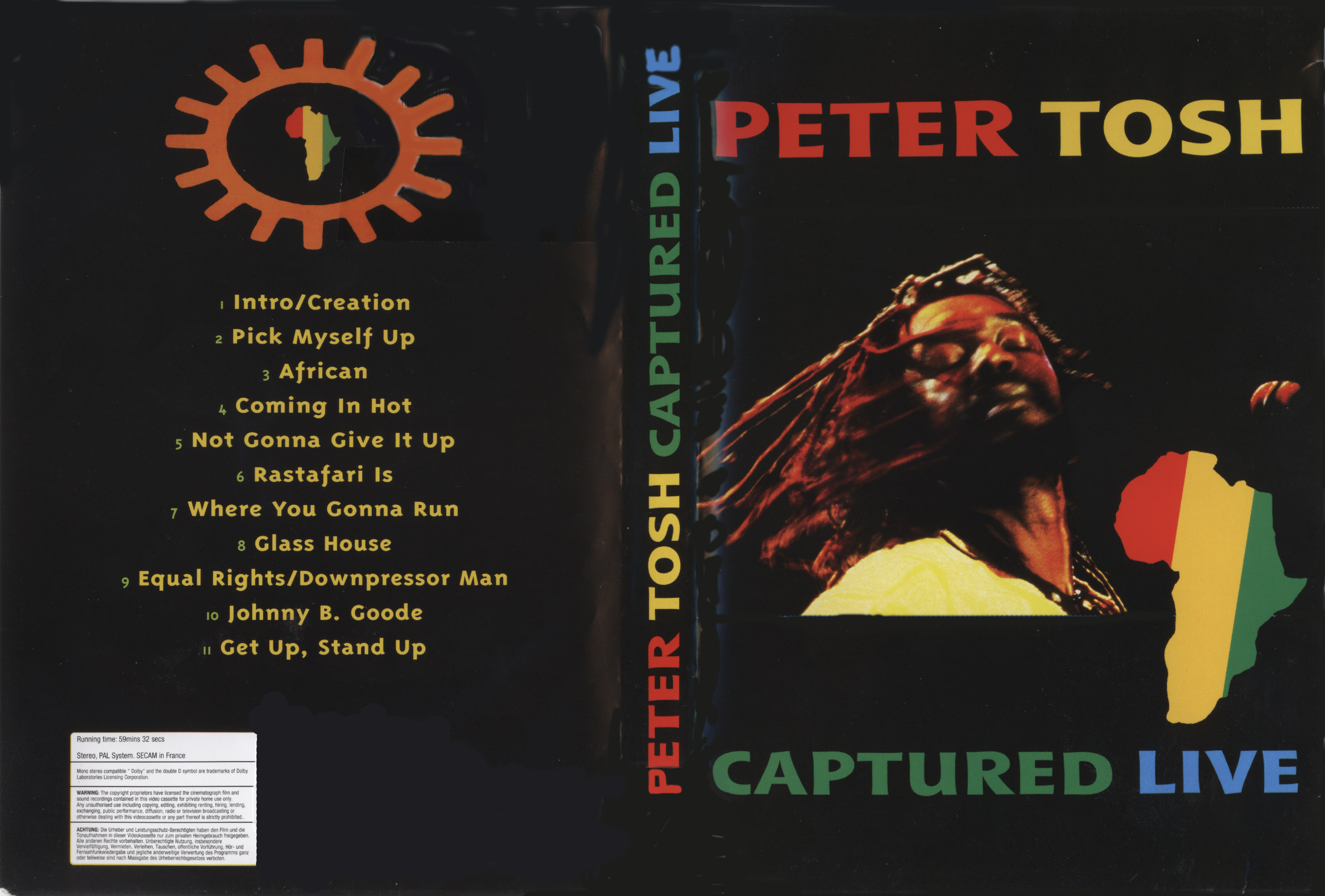 Jaquette DVD Peter Tosh Captured Live