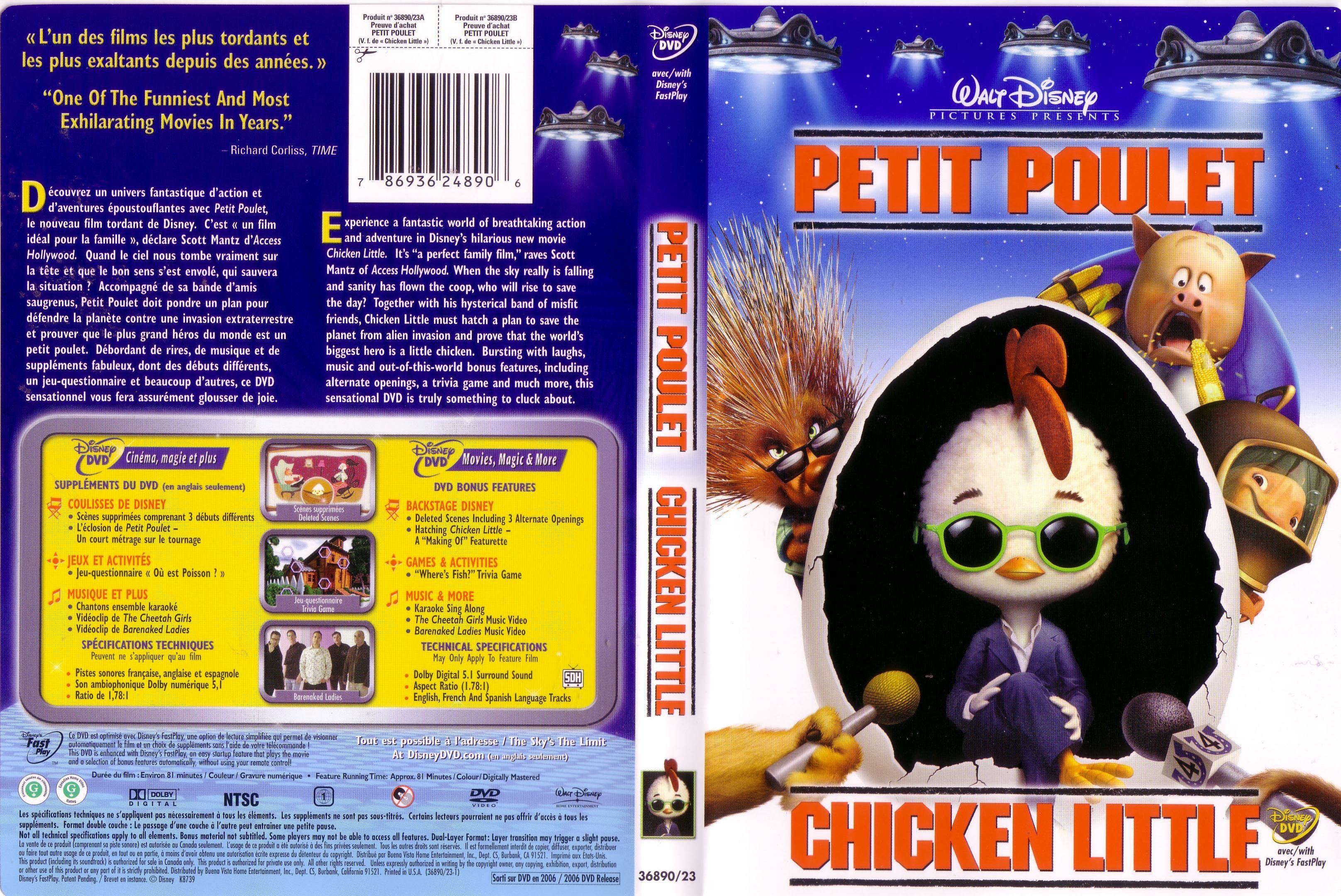 Jaquette DVD Petit poulet