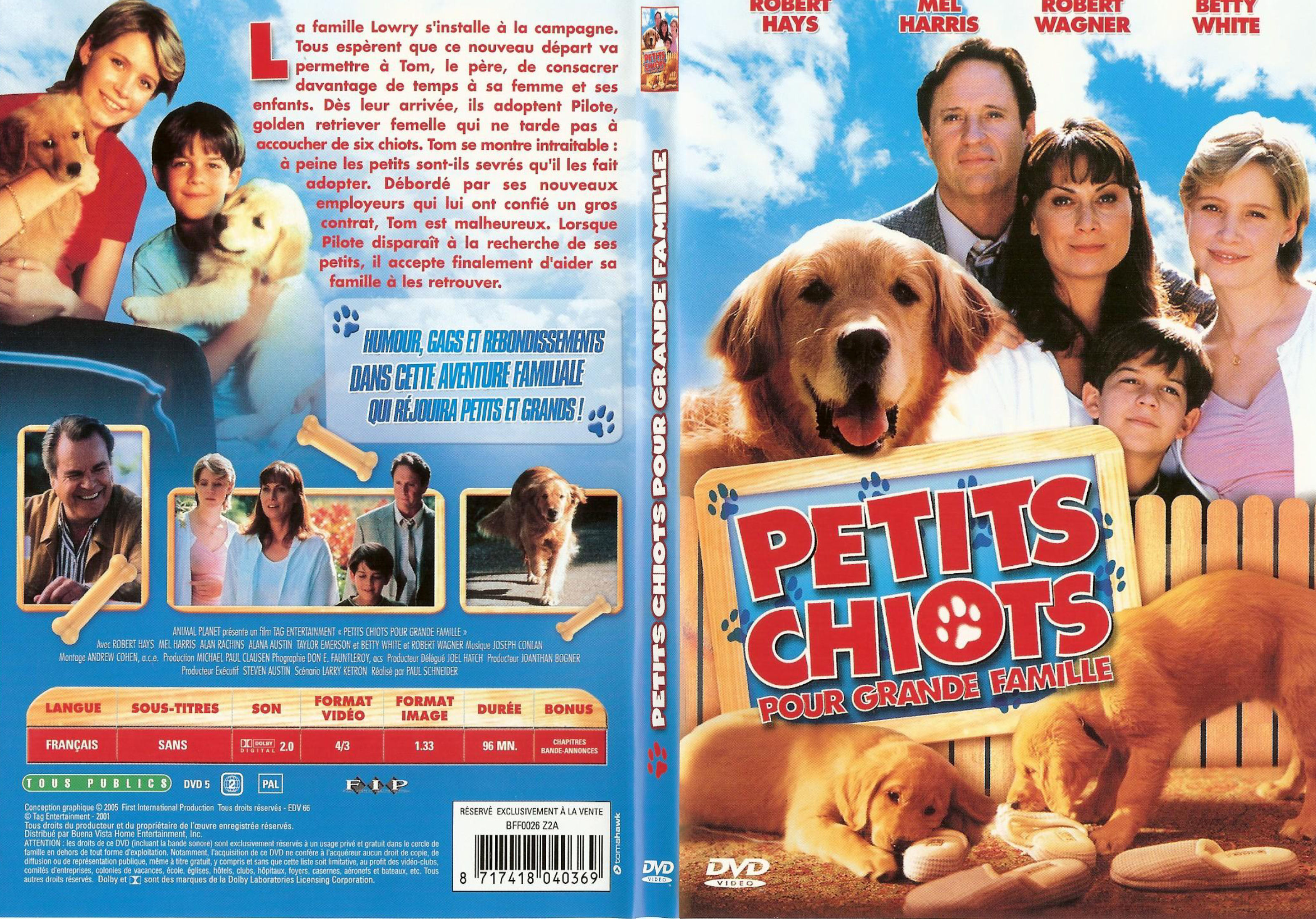 Jaquette DVD Petits chiots pour grande famille - SLIM