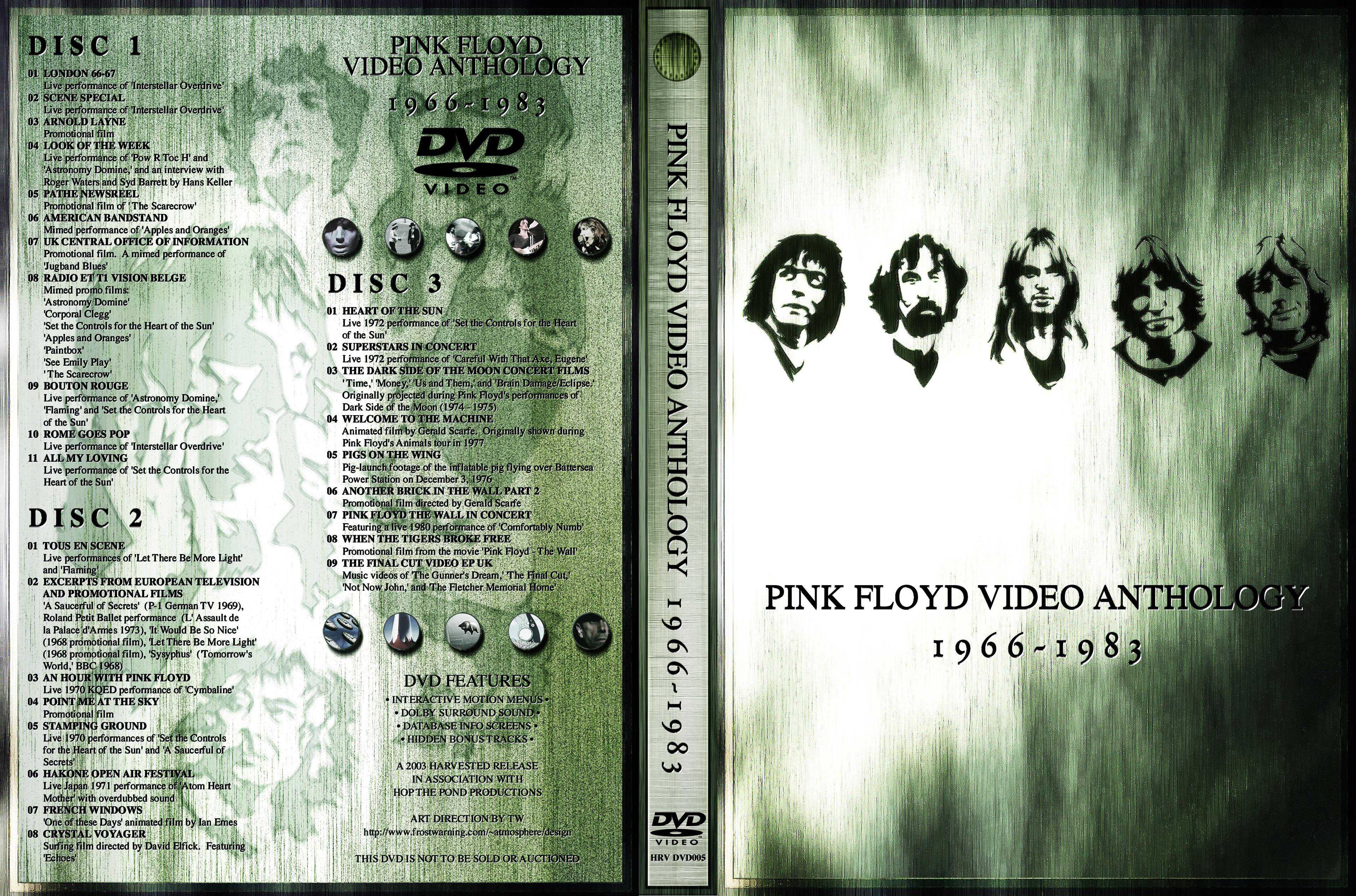 Jaquette DVD Pink Floyd video anthologie 1966-1983
