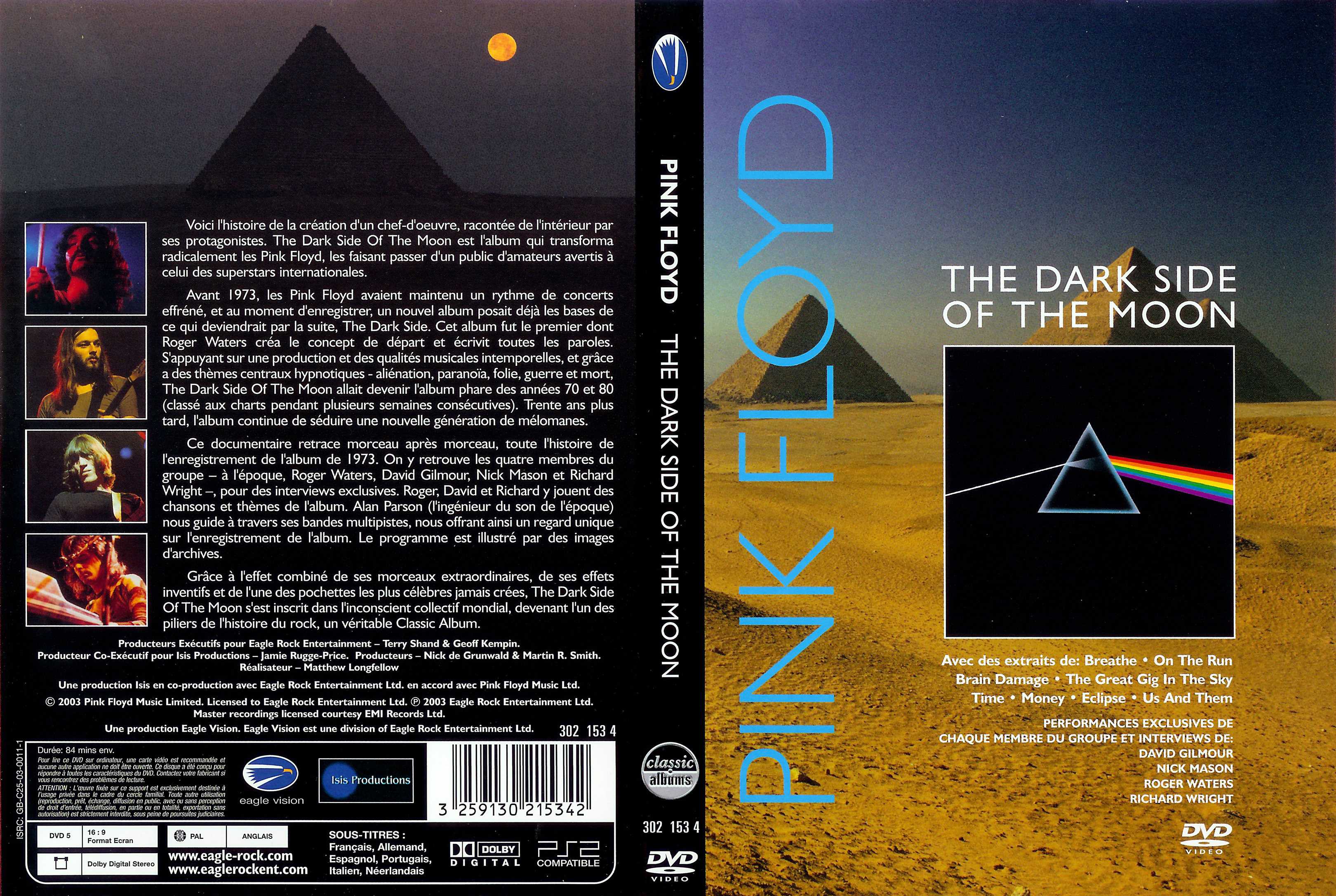 Jaquette DVD Pink floyd the dark side of the moon