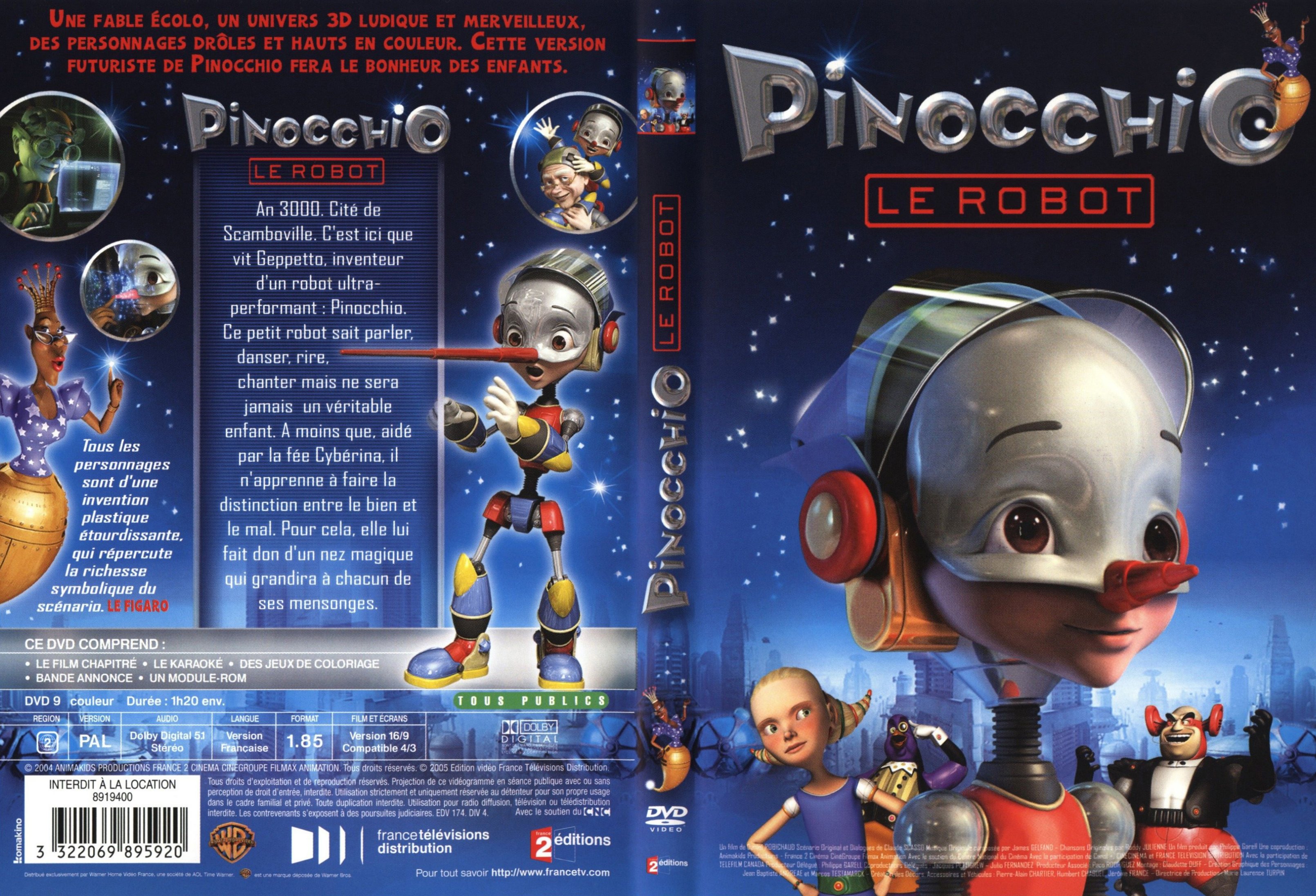 Jaquette DVD Pinocchio le robot