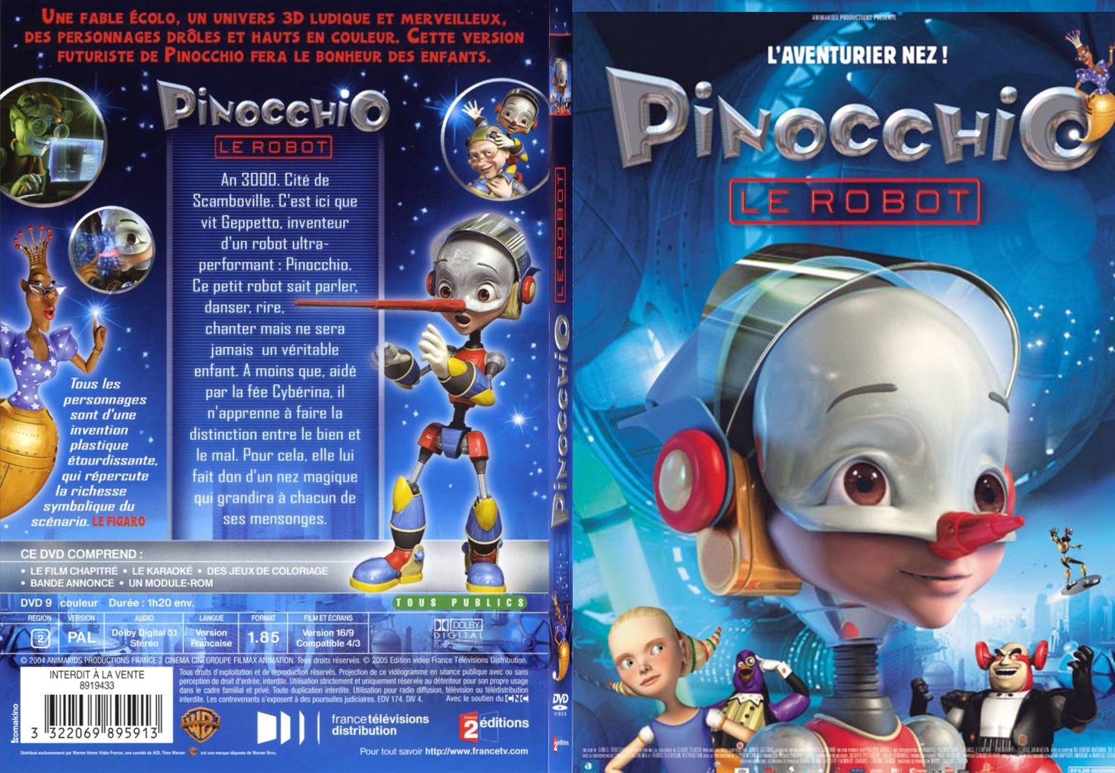 Jaquette DVD Pinocchio le robot - SLIM