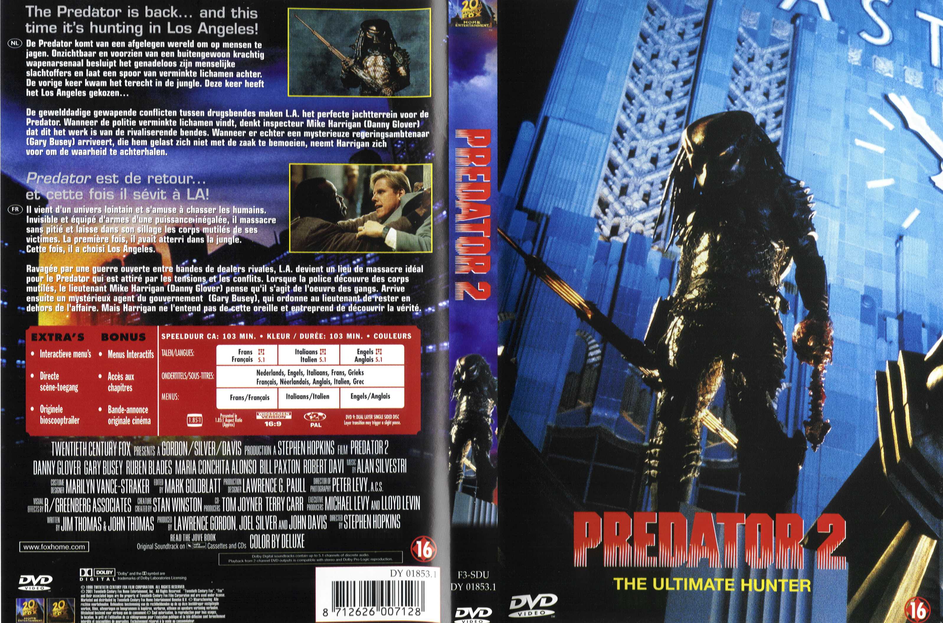 Jaquette DVD Predator 2