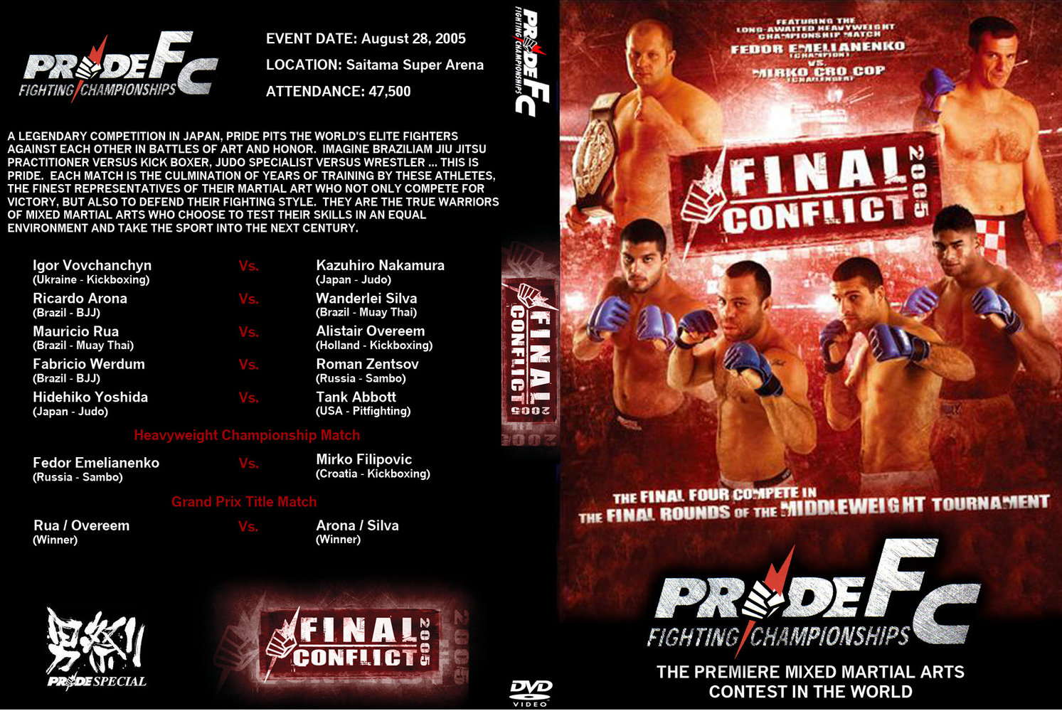 Jaquette DVD Pride Fc Final Conflict 2005