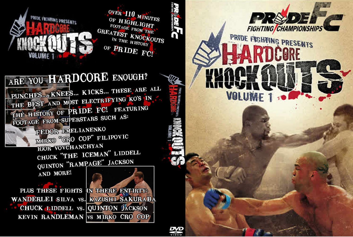 Jaquette DVD Pride Fc Hardcore Knockouts vol 1