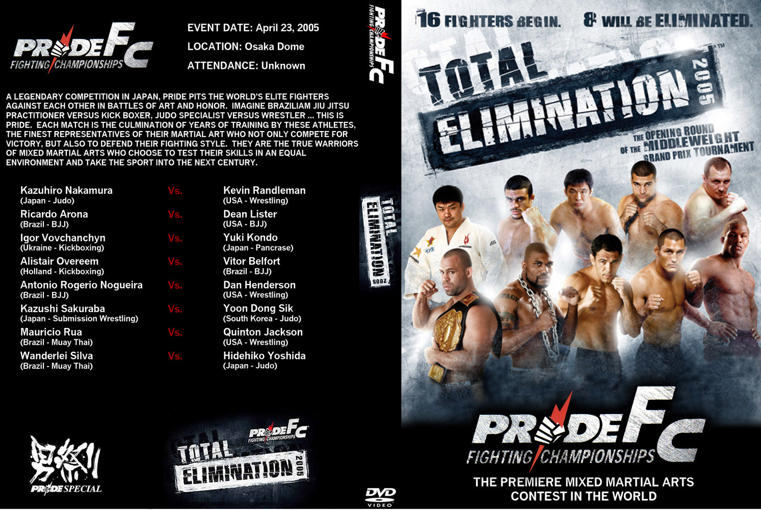 Jaquette DVD Pride Fc Total Elimination 2005