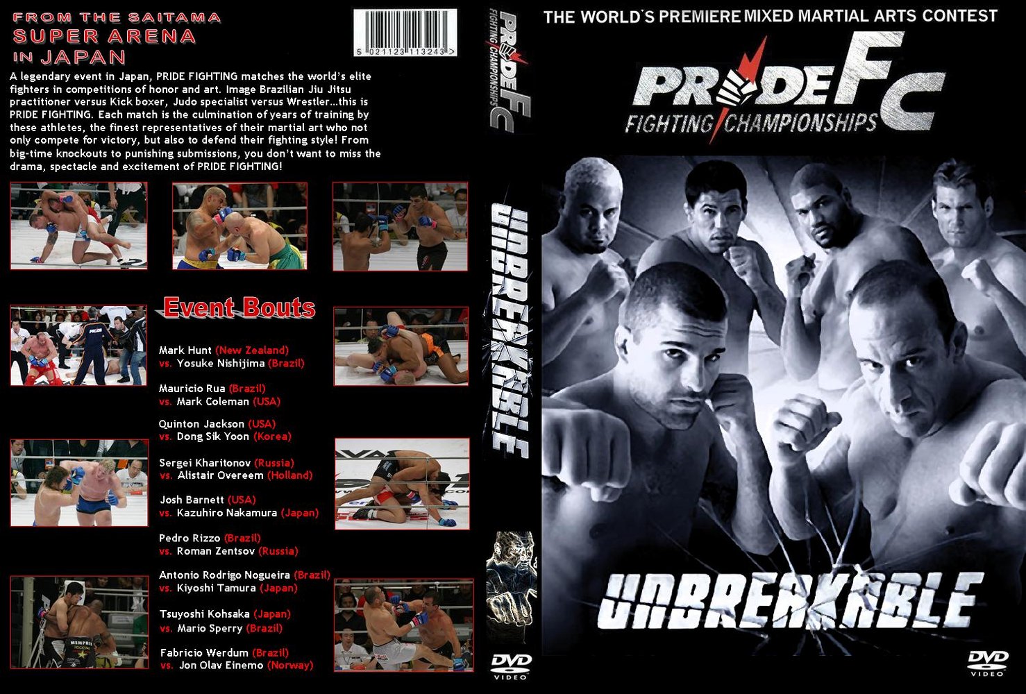 Jaquette DVD Pride Fc Unbreakable