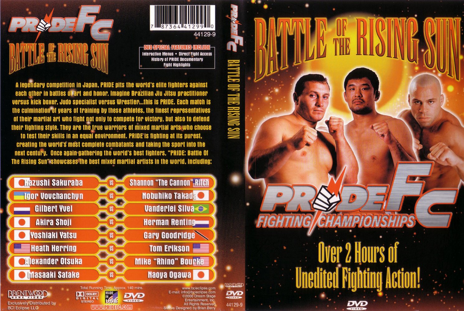 Jaquette DVD Pride Fc battle of the rising sun