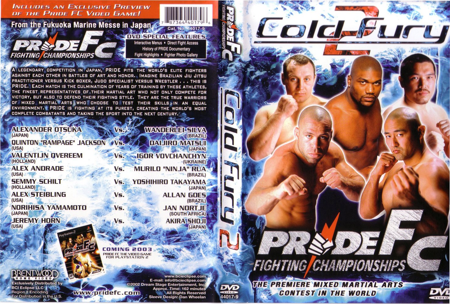 Jaquette DVD Pride Fc cold fury 2