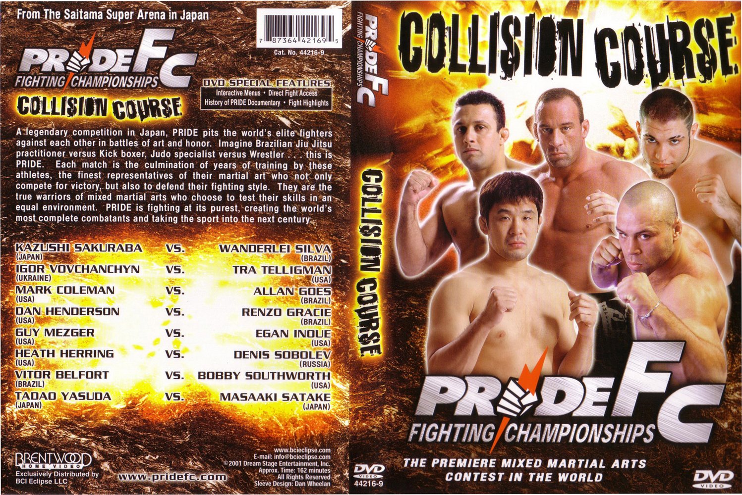 Jaquette DVD Pride Fc collision course