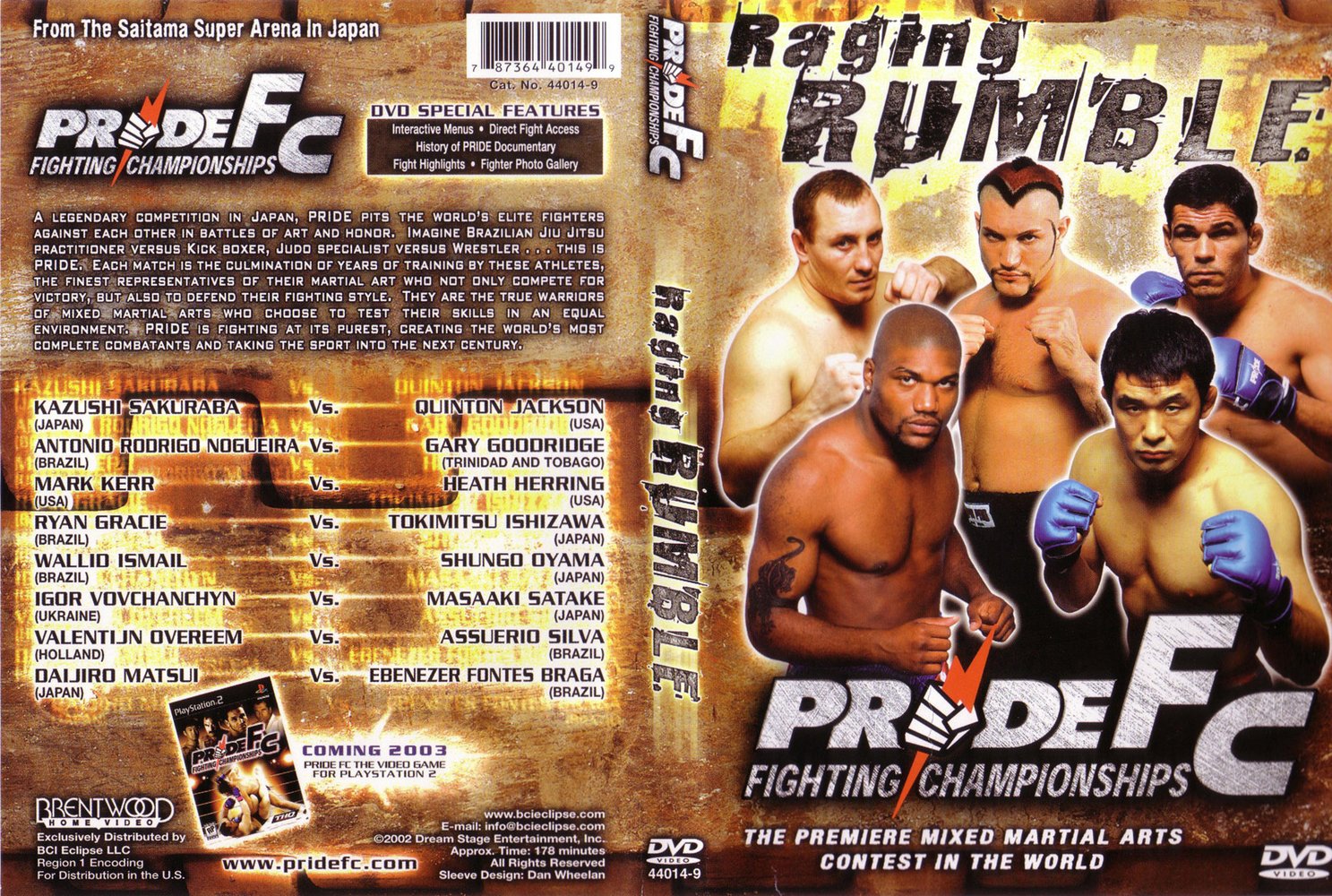 Jaquette DVD Pride Fc raging rumble