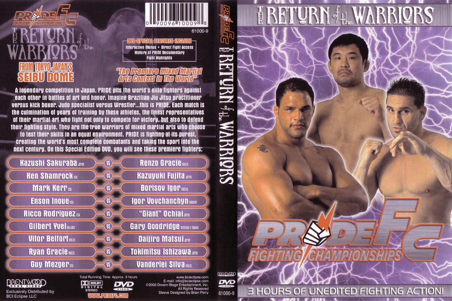 Jaquette DVD Pride Fc the return of the warriors
