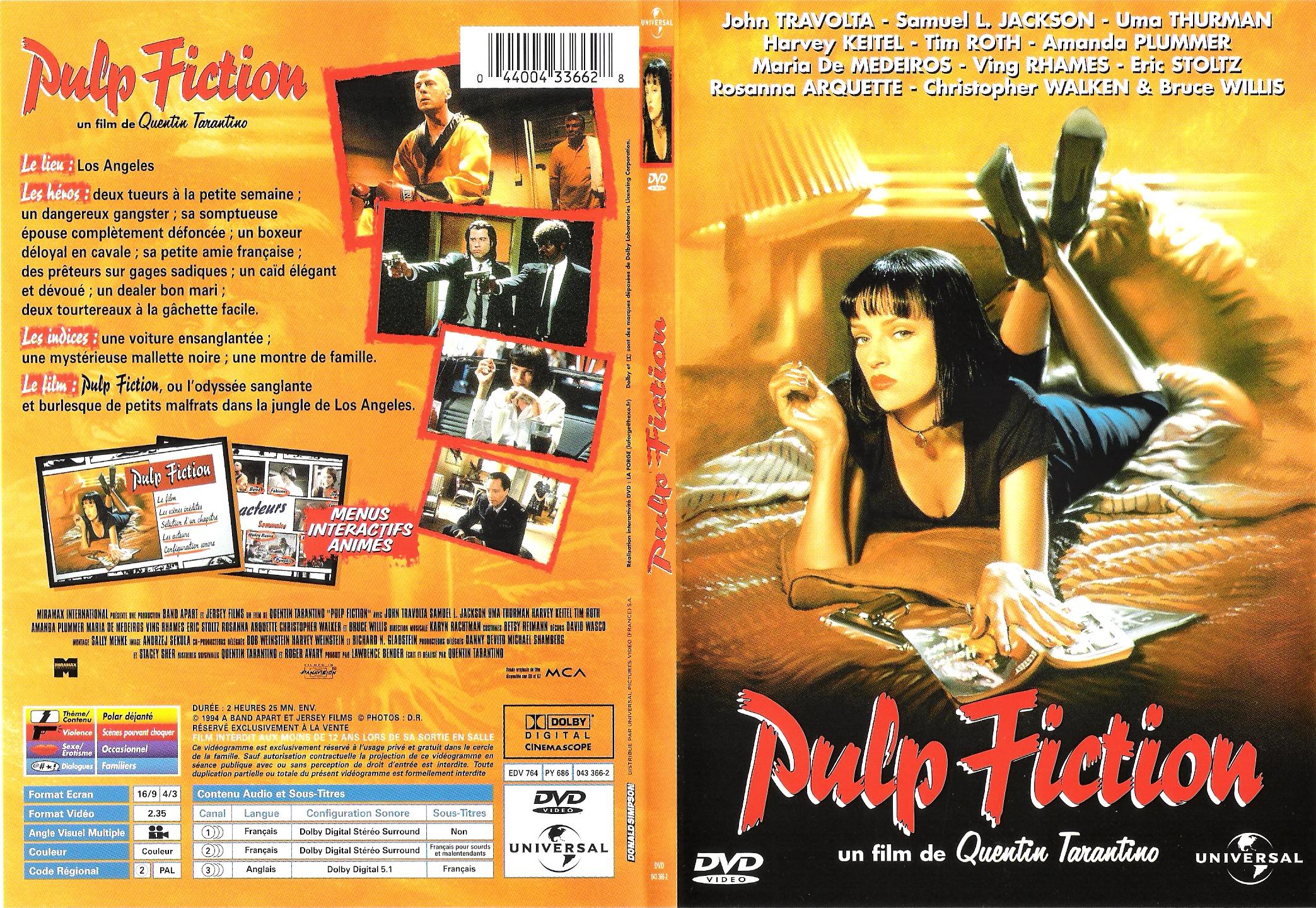 Jaquette DVD Pulp Fiction - SLIM v2