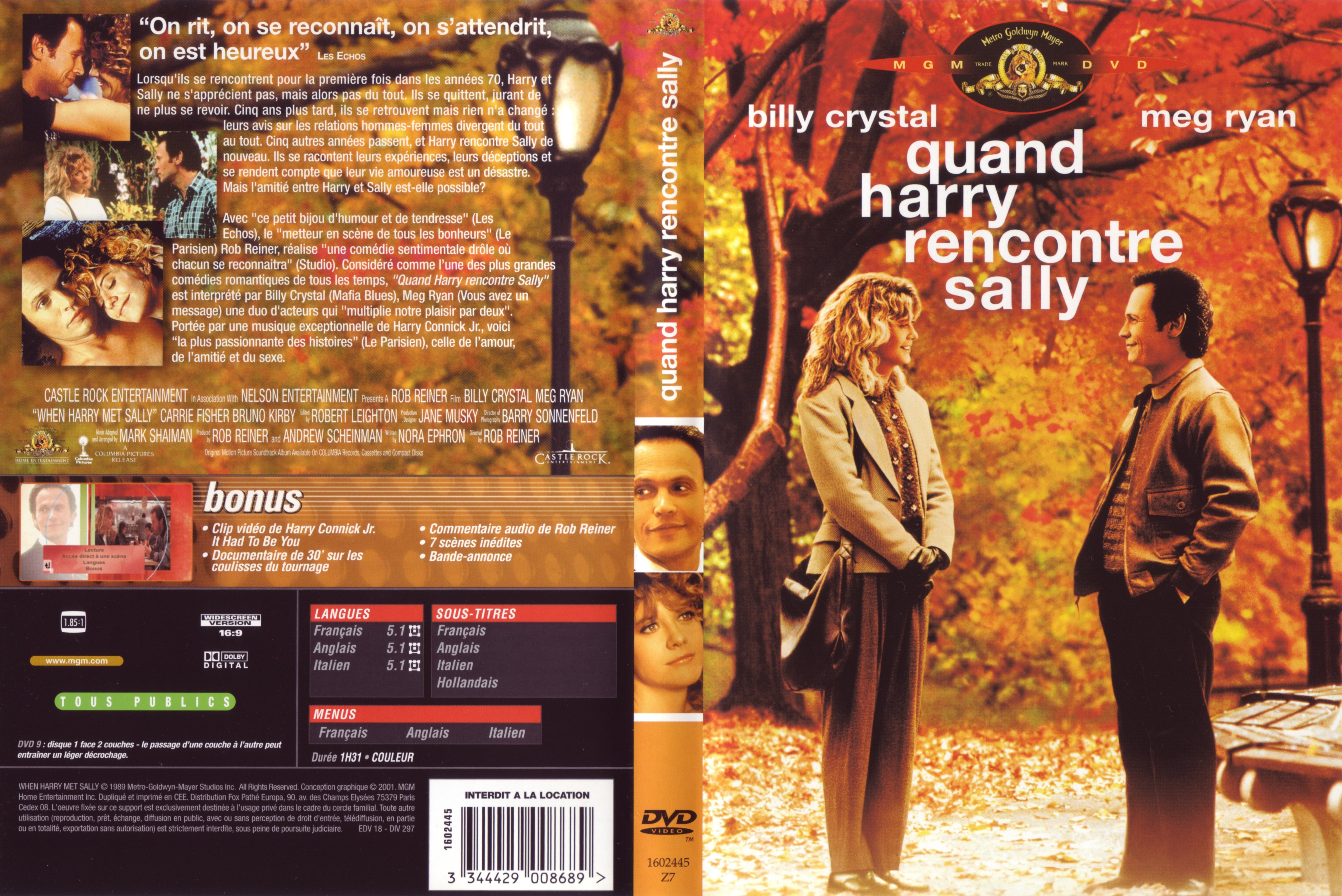 Jaquette DVD Quand Harry rencontre Sally