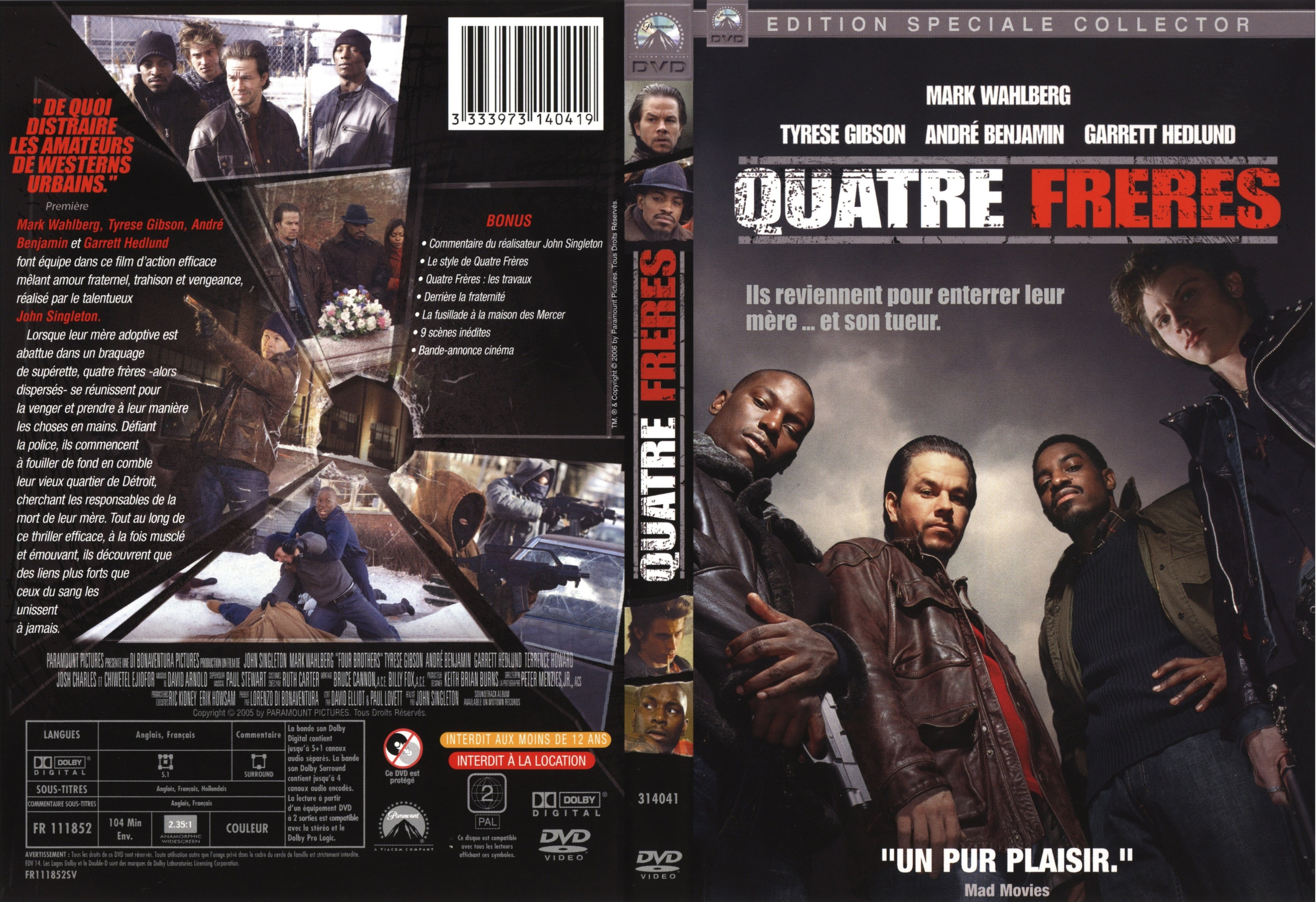 Jaquette DVD Quatre frres