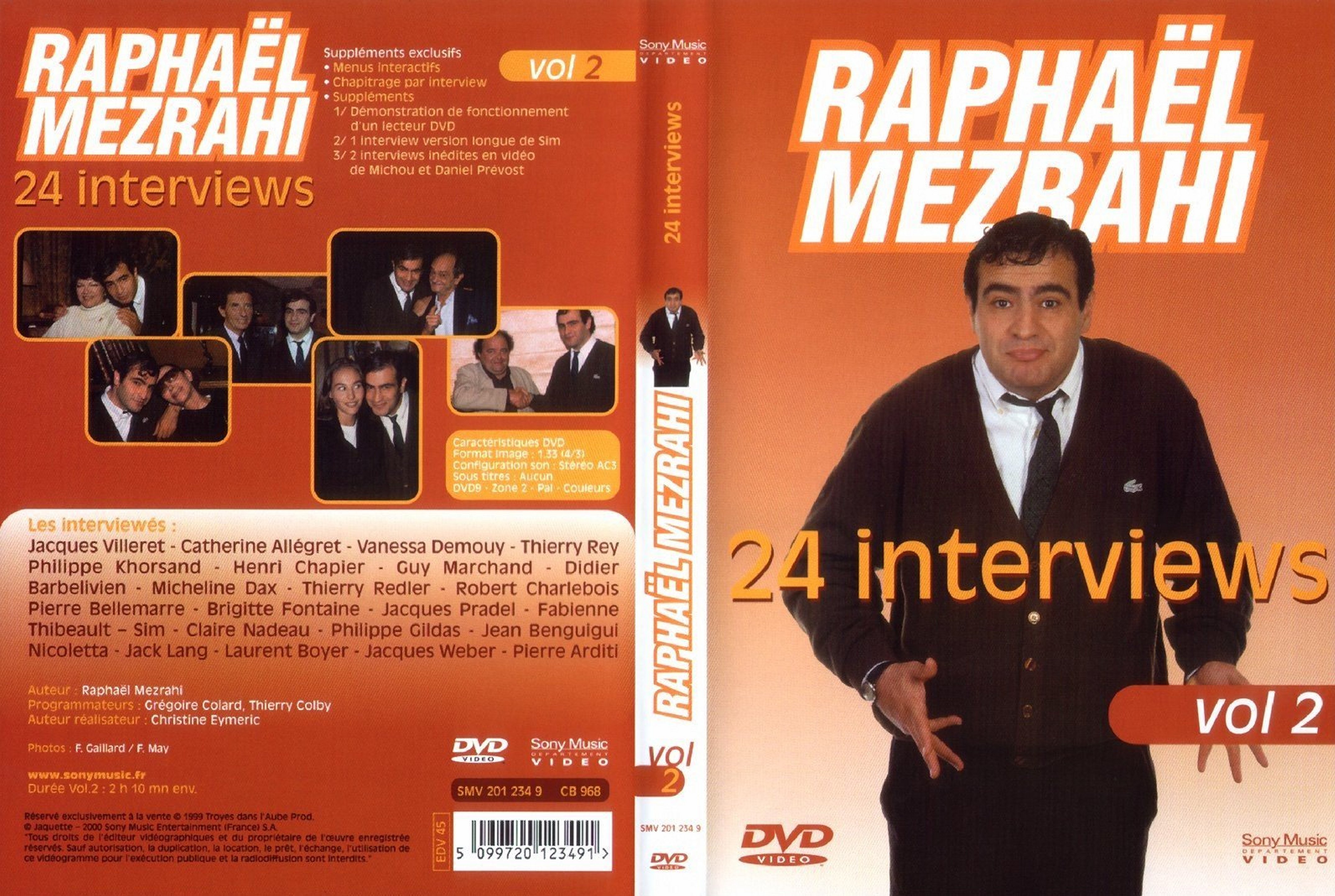 Jaquette DVD Raphael Mezrahi - Volume 2