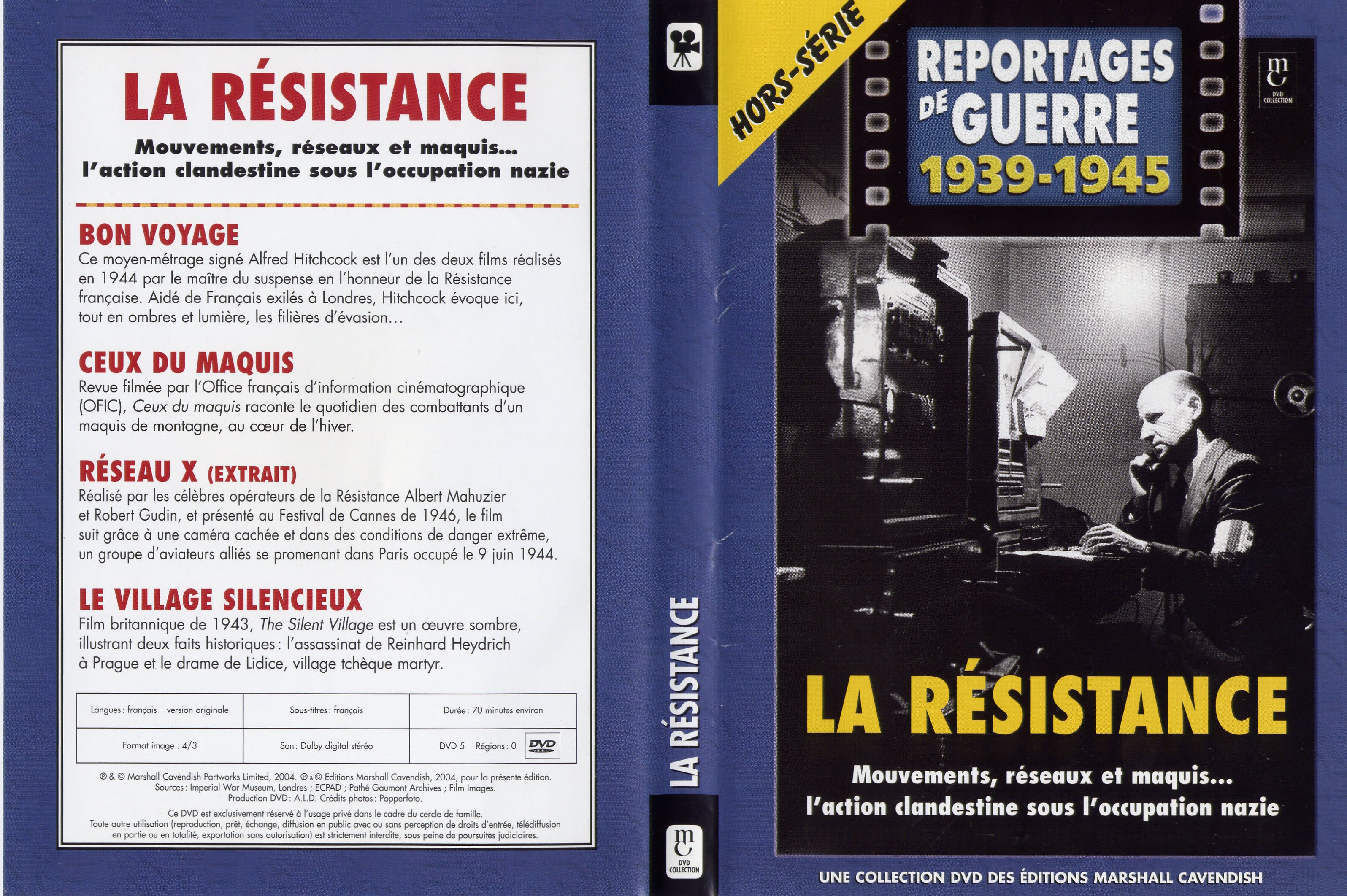 Jaquette DVD Reportages de guerre Hors srie - La rsistance