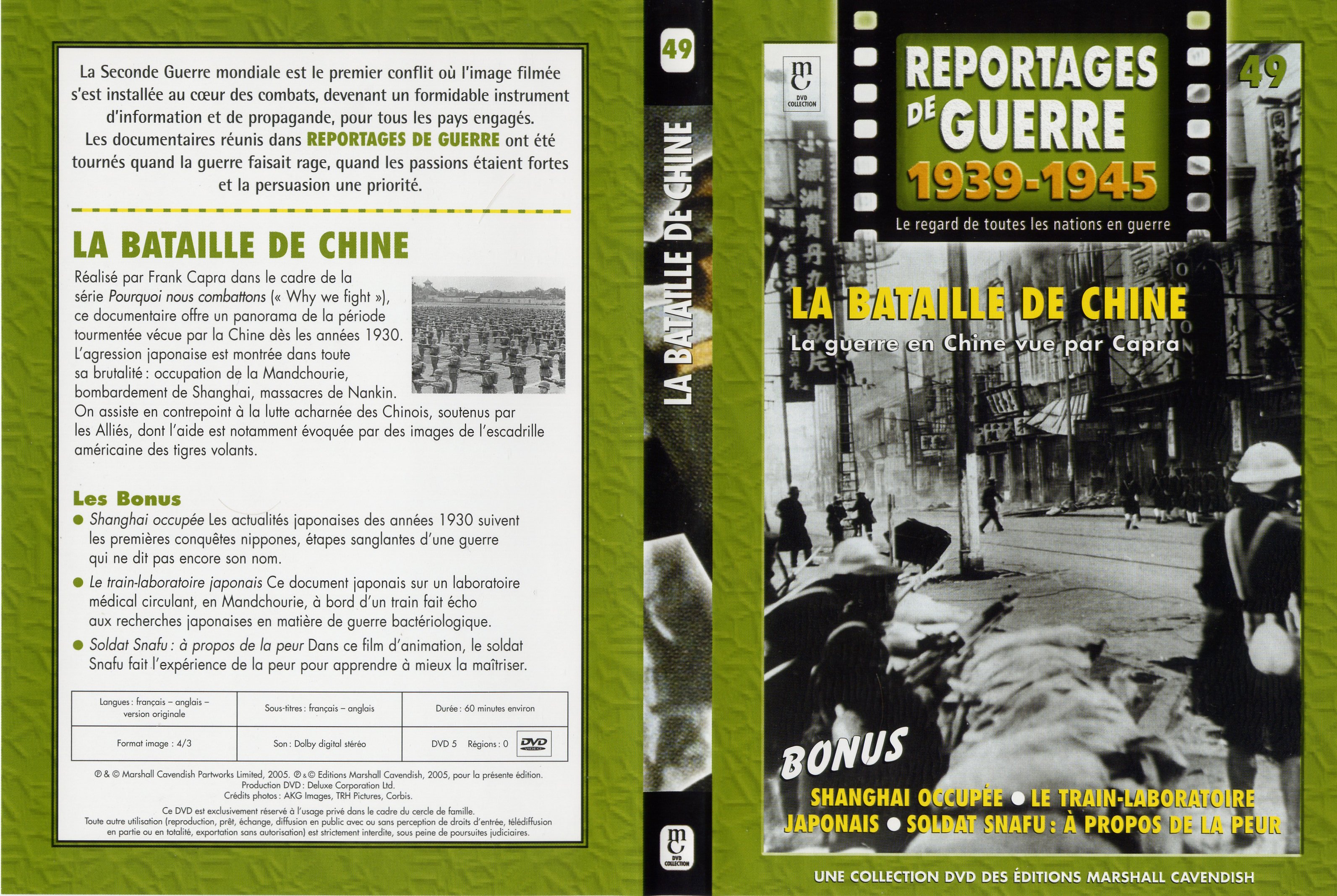 Jaquette DVD Reportages de guerre vol 49