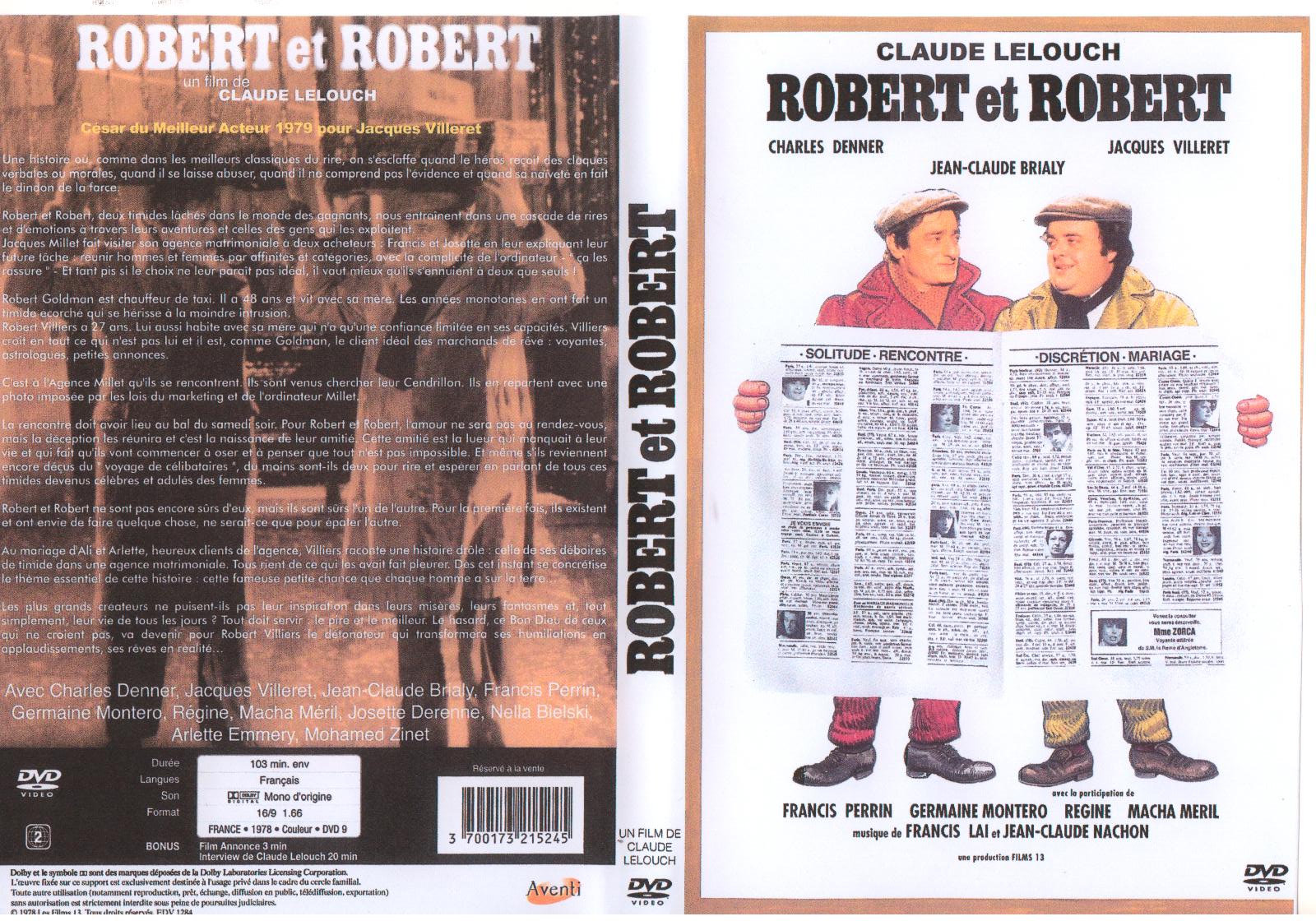 Jaquette DVD Robert et Robert
