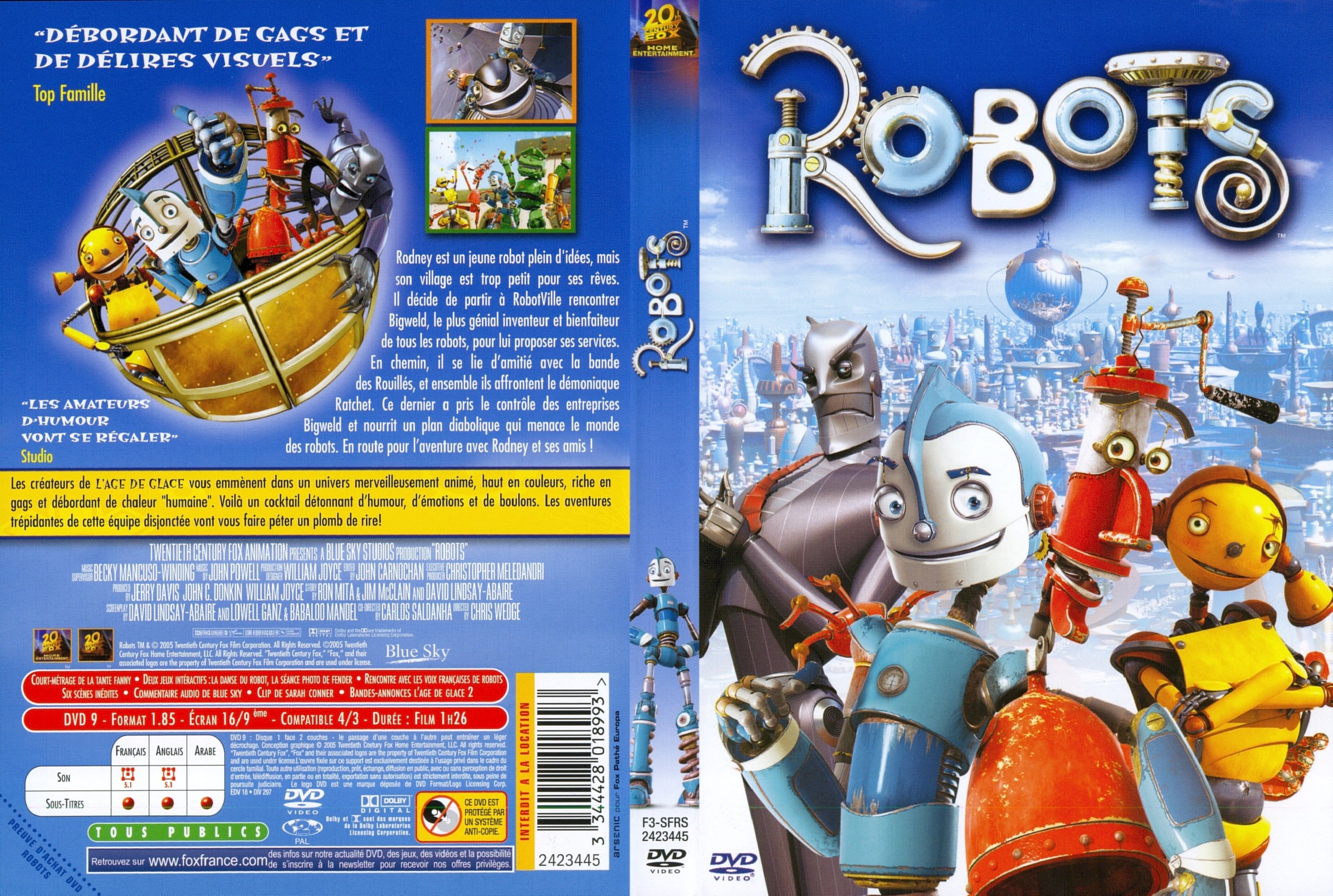 Jaquette DVD Robots