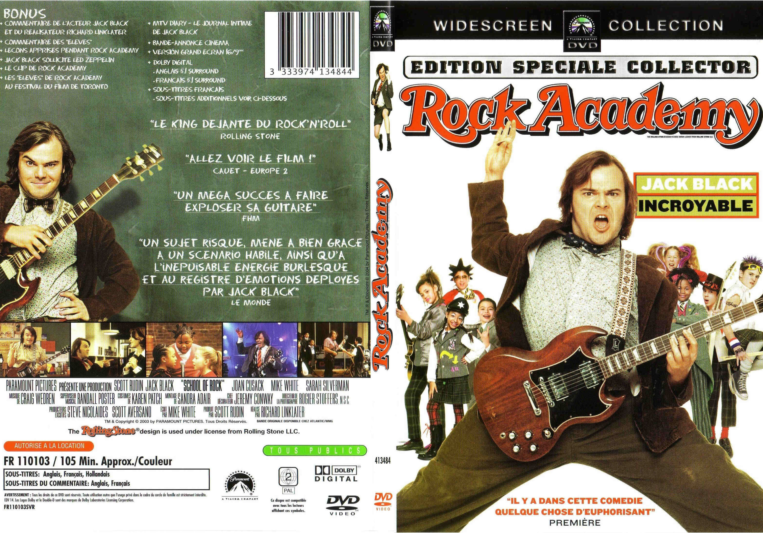 Jaquette DVD Rock academy - SLIM