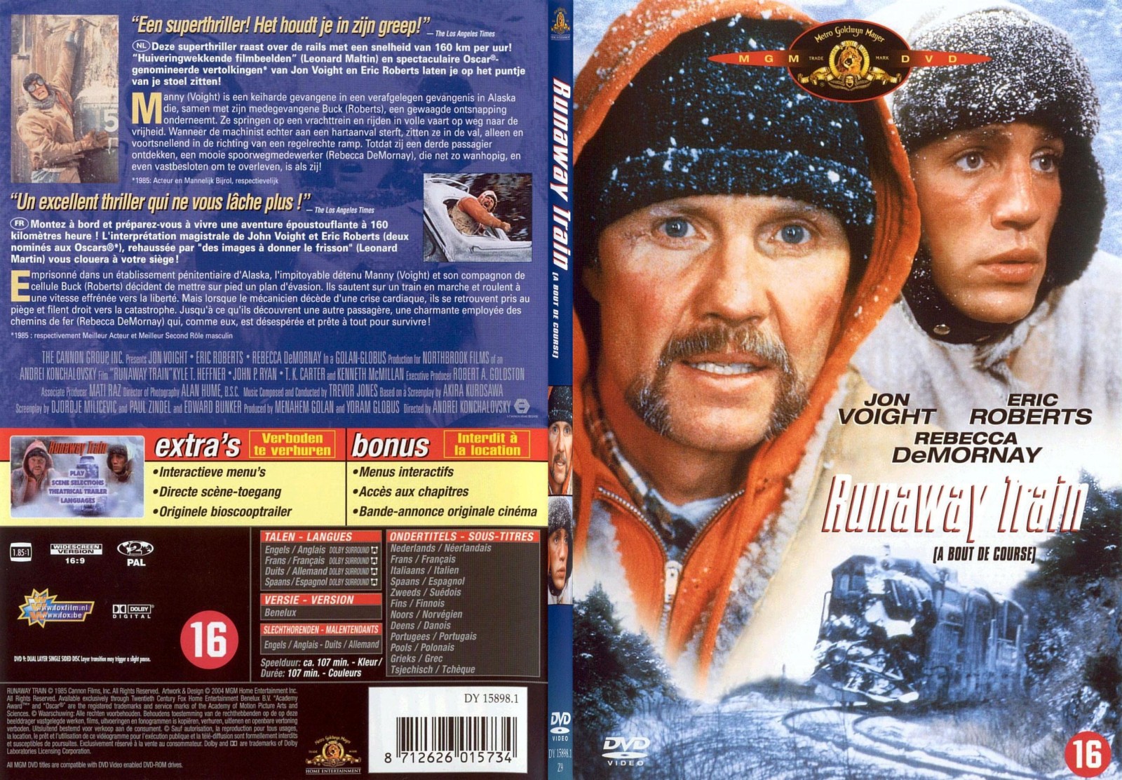 Jaquette DVD Runaway train - SLIM