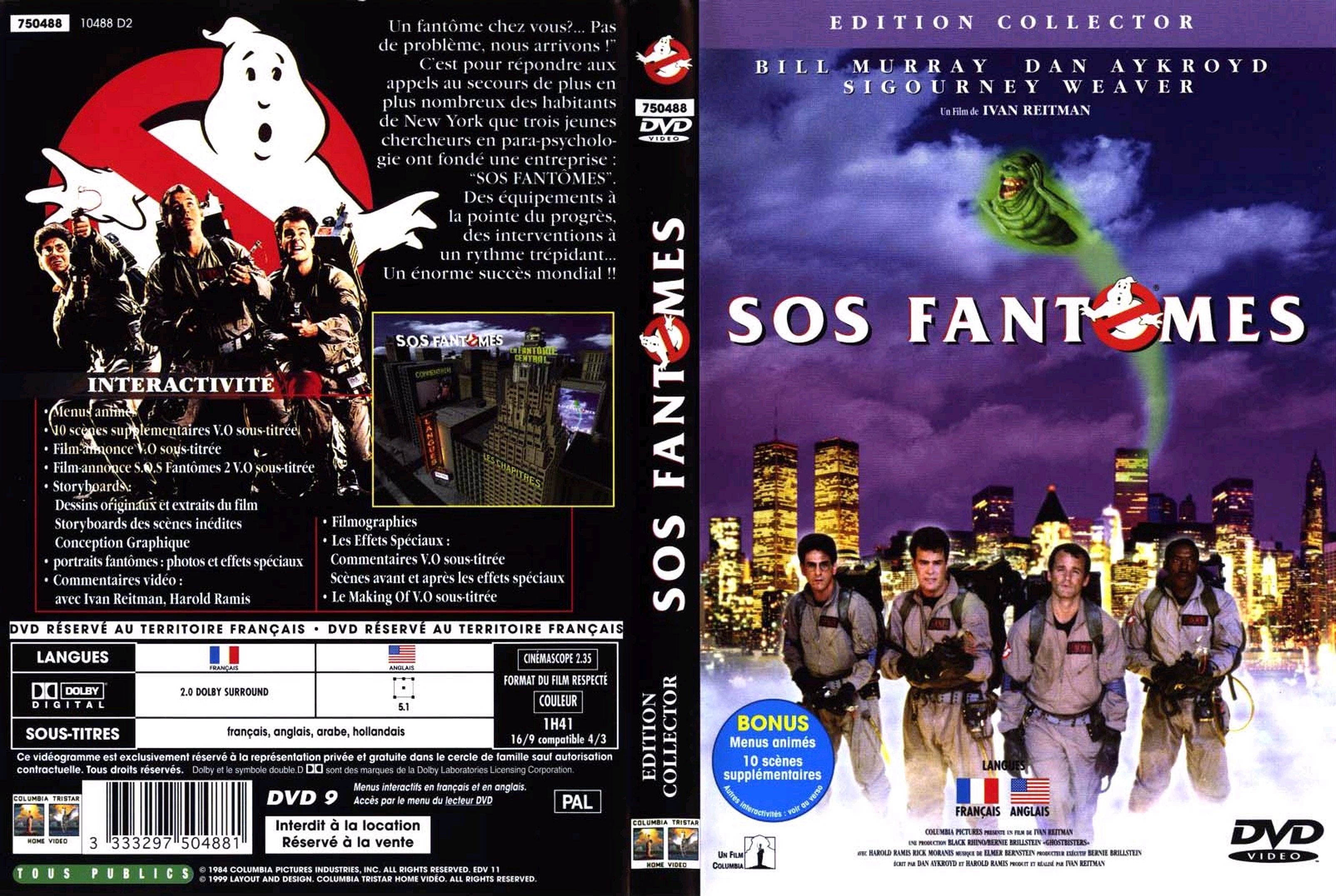 Jaquette DVD SOS fantomes v2