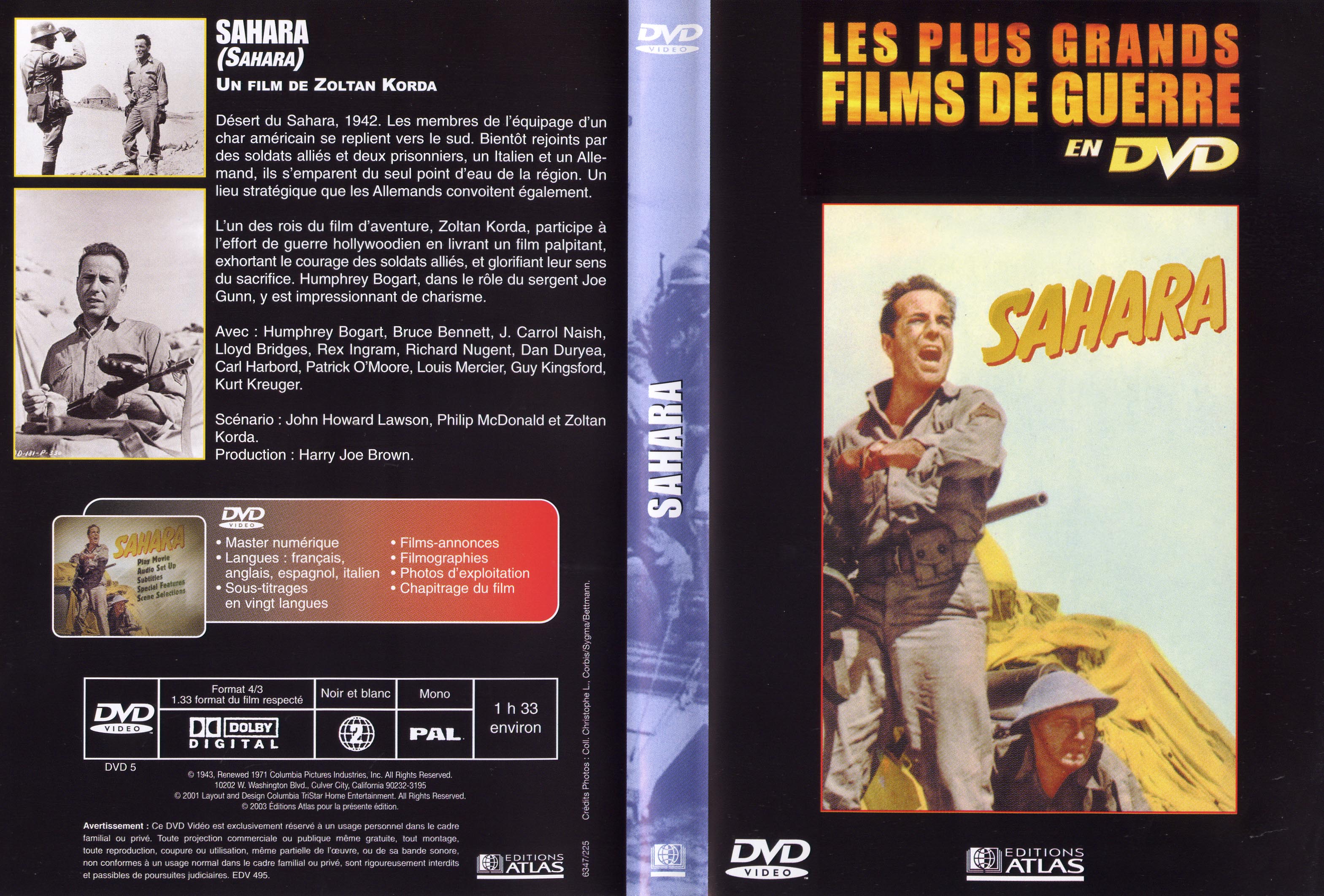 Jaquette DVD Sahara (1943)