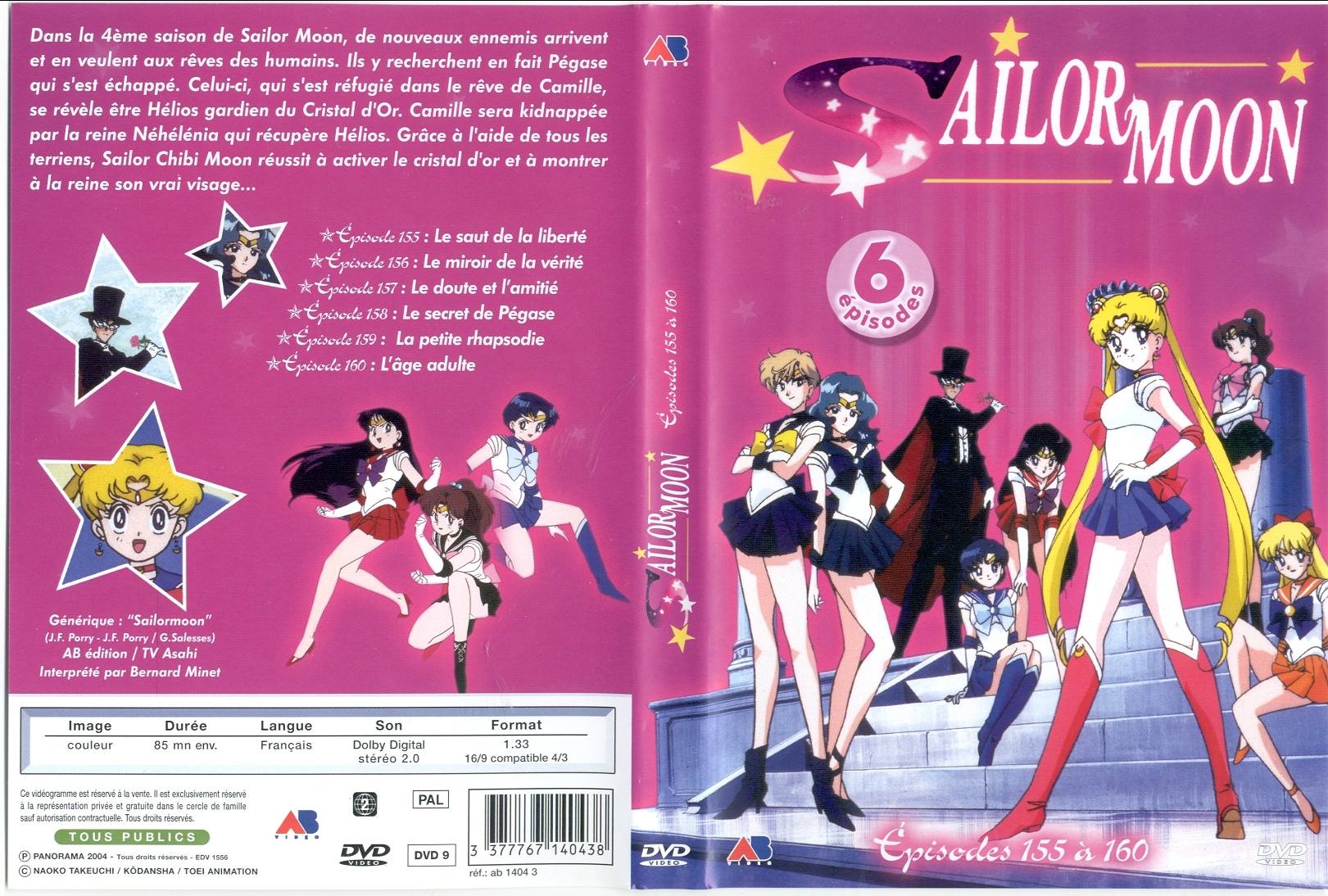 Jaquette DVD Sailor Moon Episodes 155  160
