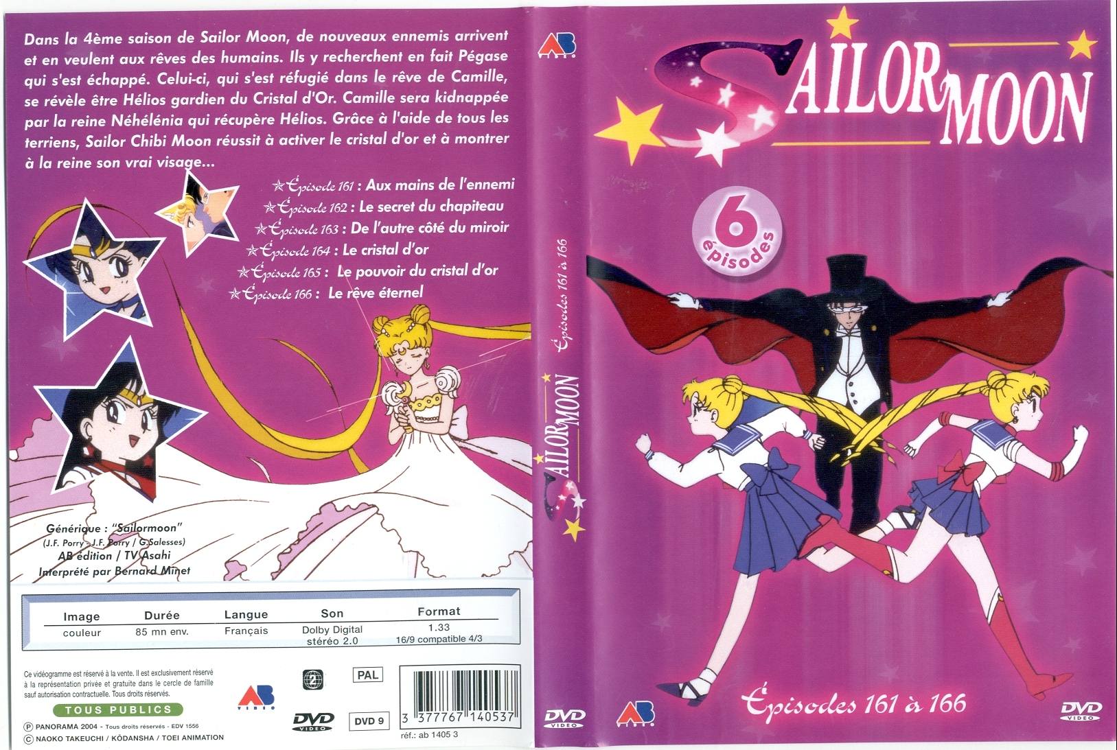 Jaquette DVD Sailor Moon Episodes 161  166