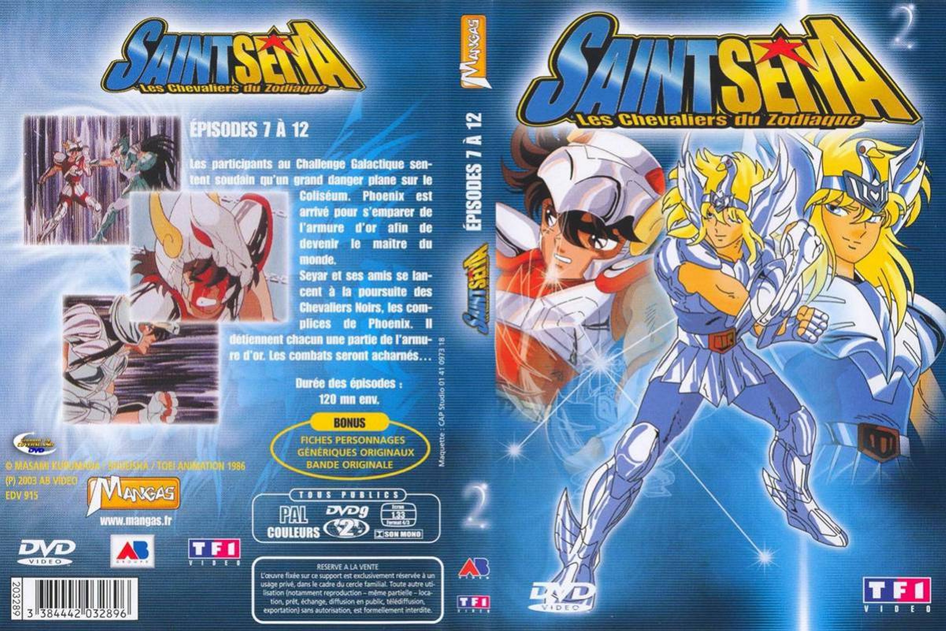 Jaquette DVD Saint Seiya vol 02