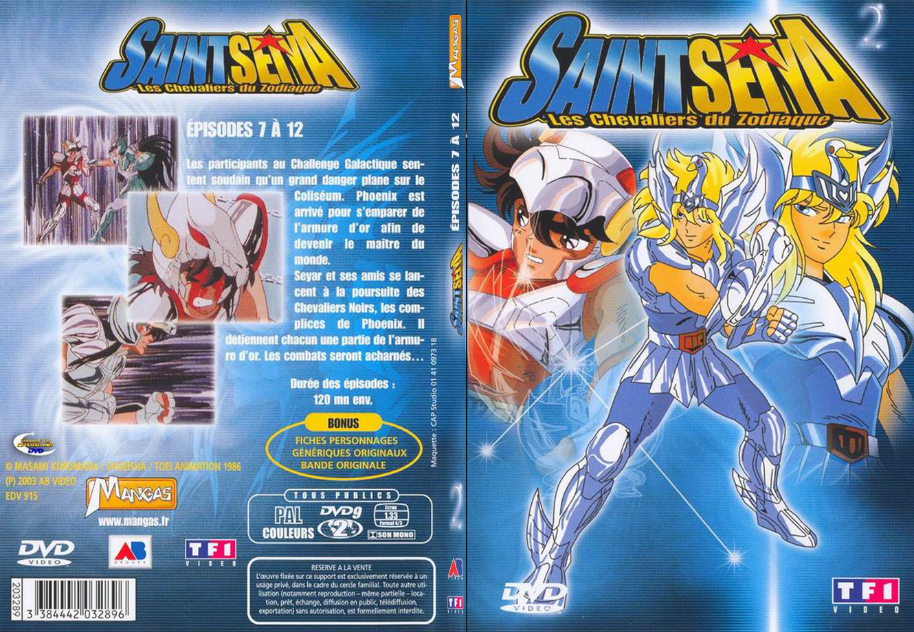 Jaquette DVD Saint Seiya vol 02 - SLIM