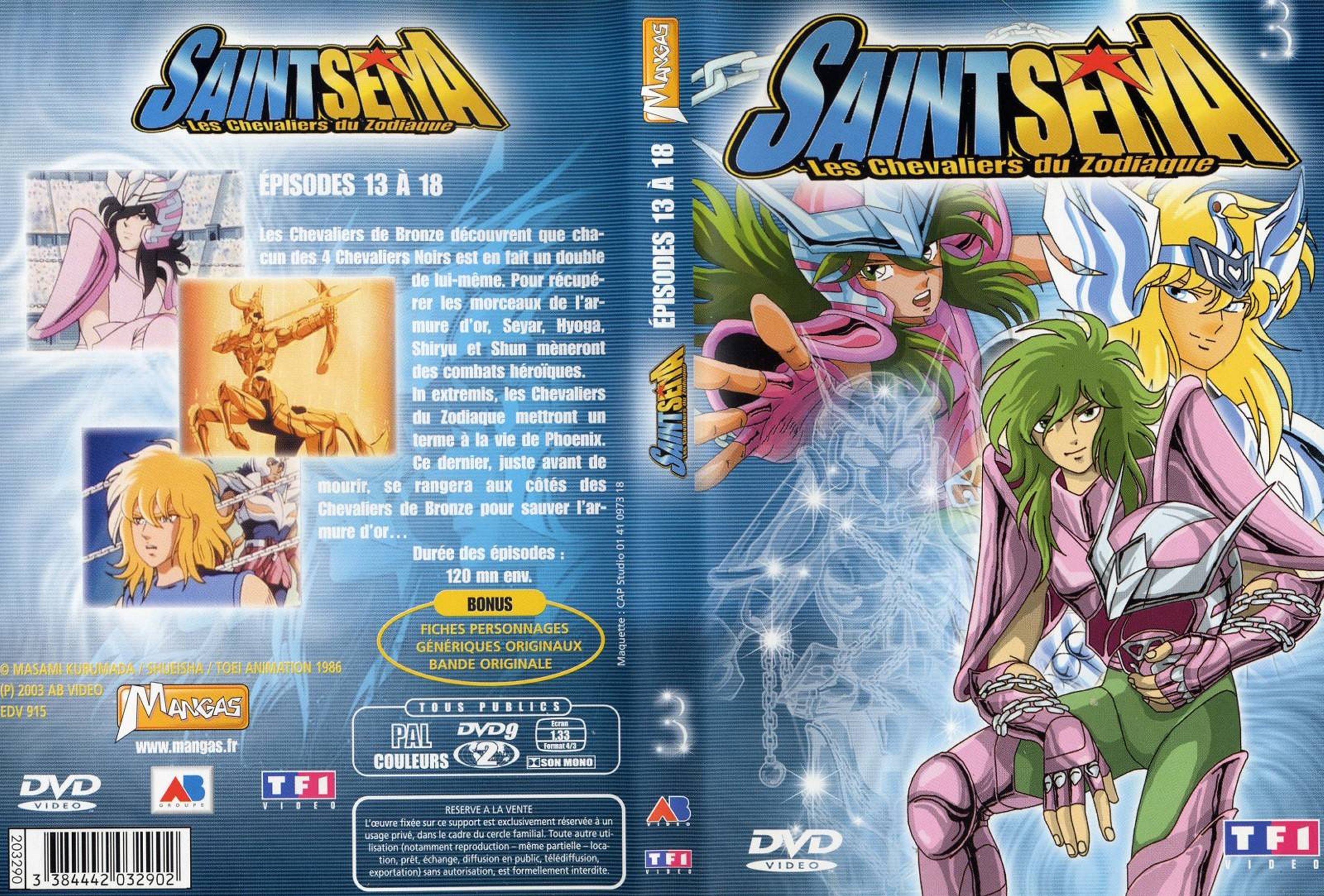 Jaquette DVD Saint Seiya vol 03