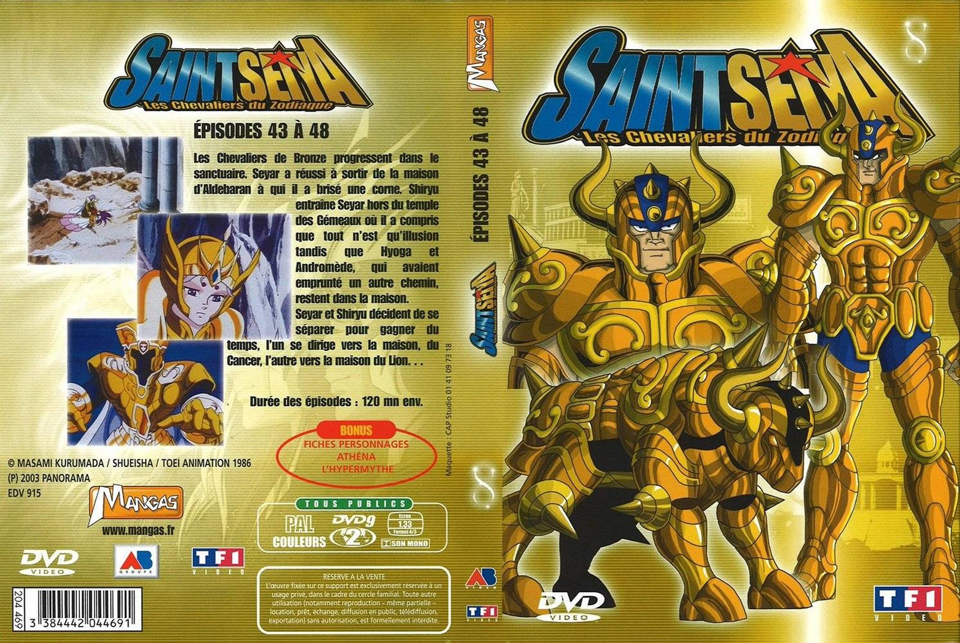 Jaquette DVD Saint Seiya vol 08