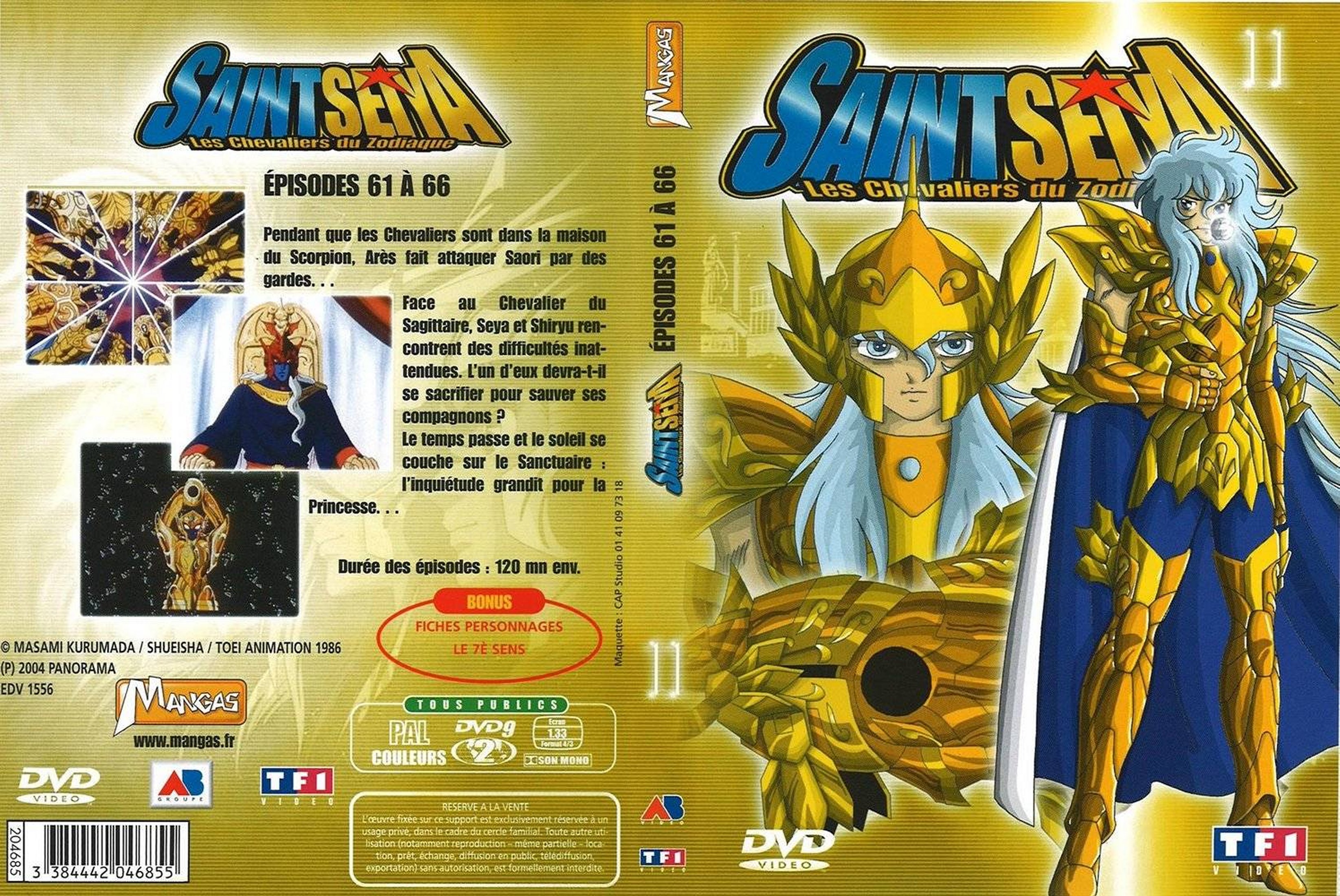 Jaquette DVD Saint Seiya vol 11