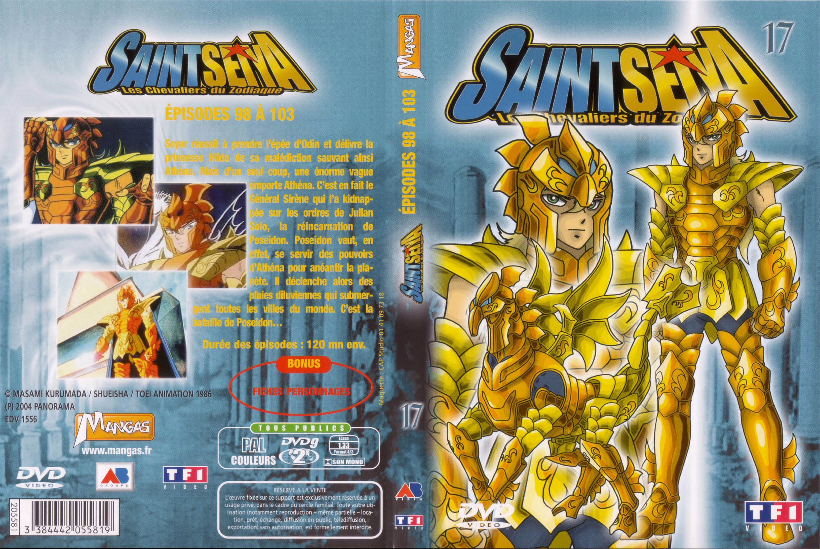 Jaquette DVD Saint Seiya vol 17